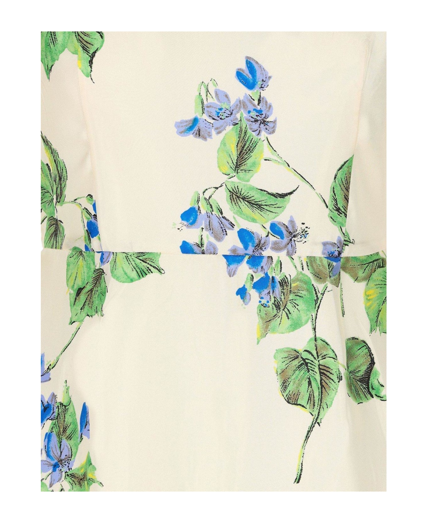 Prada embossed-logo Floral Print Short-sleeve Dress