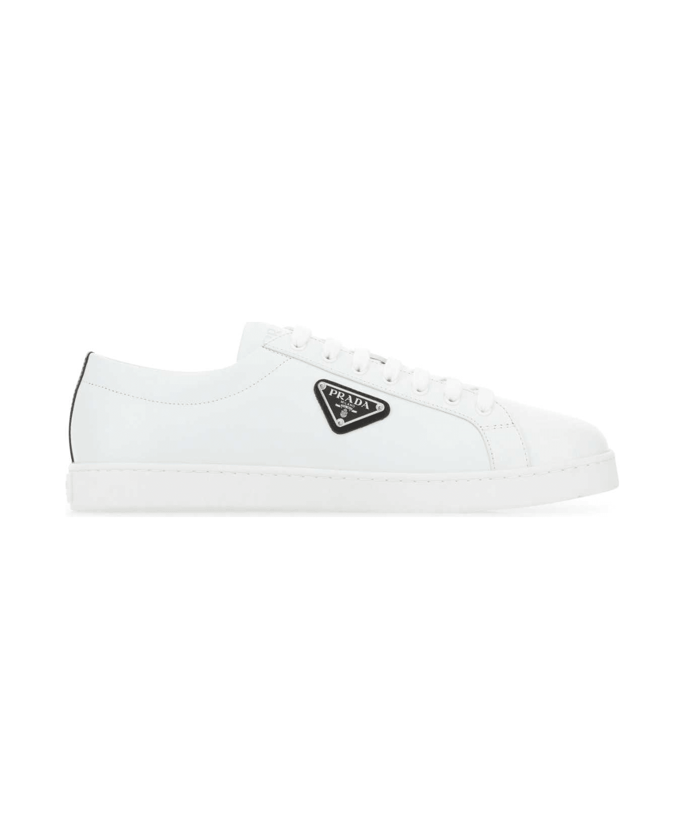 Prada White Leather Sneakers - Multicolor スニーカー