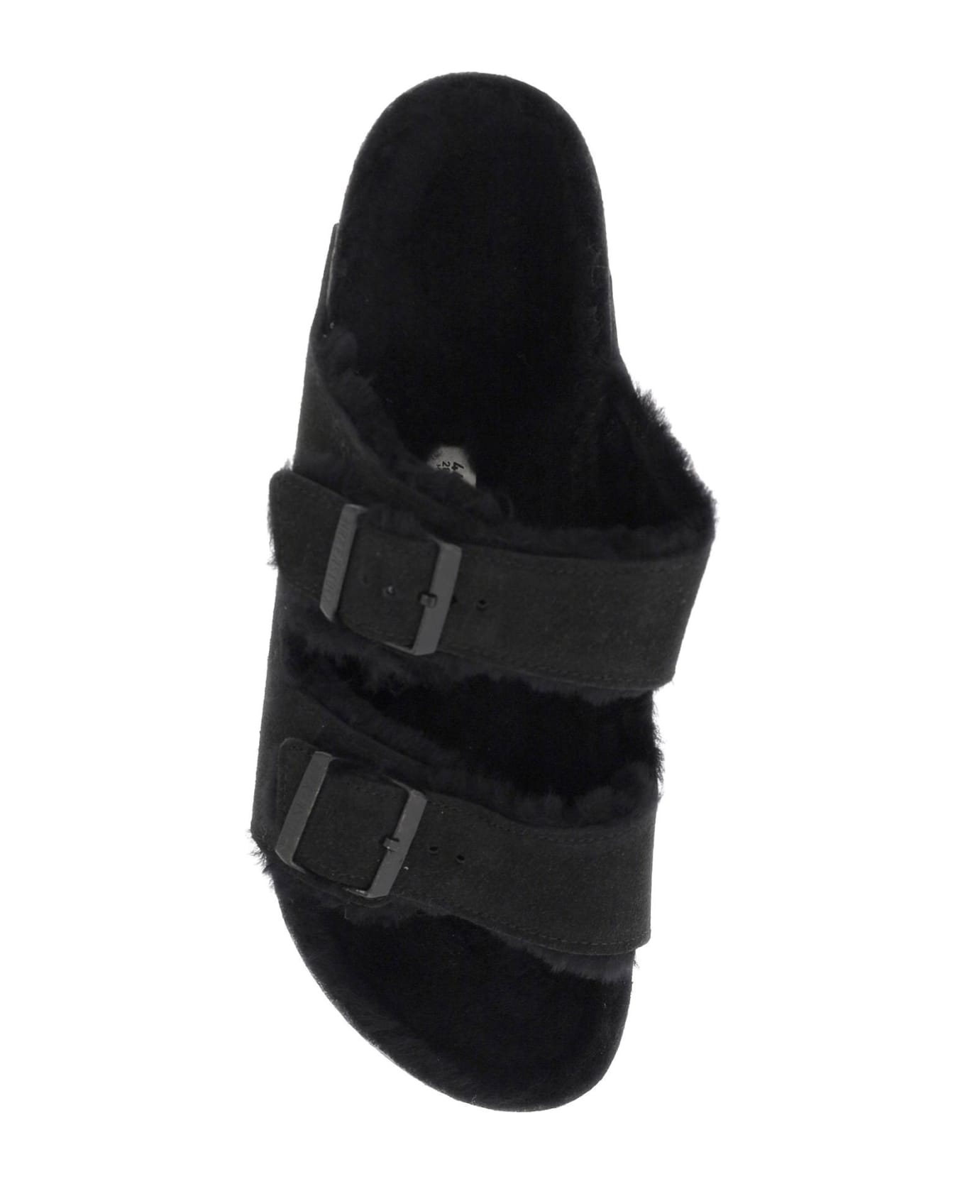 Birkenstock 'arizona' Shearling Mules - Black
