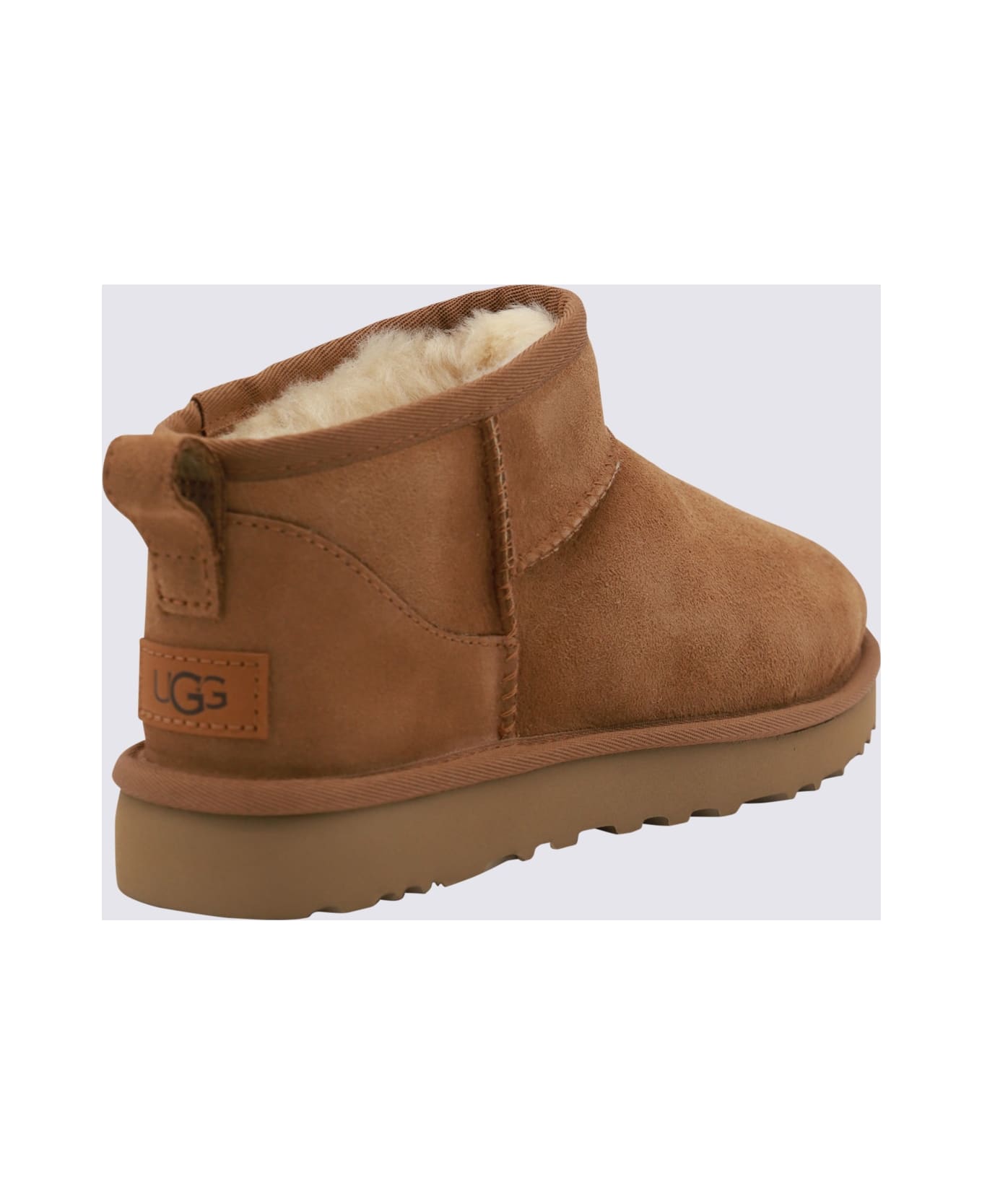 UGG Brown Suede Ultra Mini Boots - Chestnut