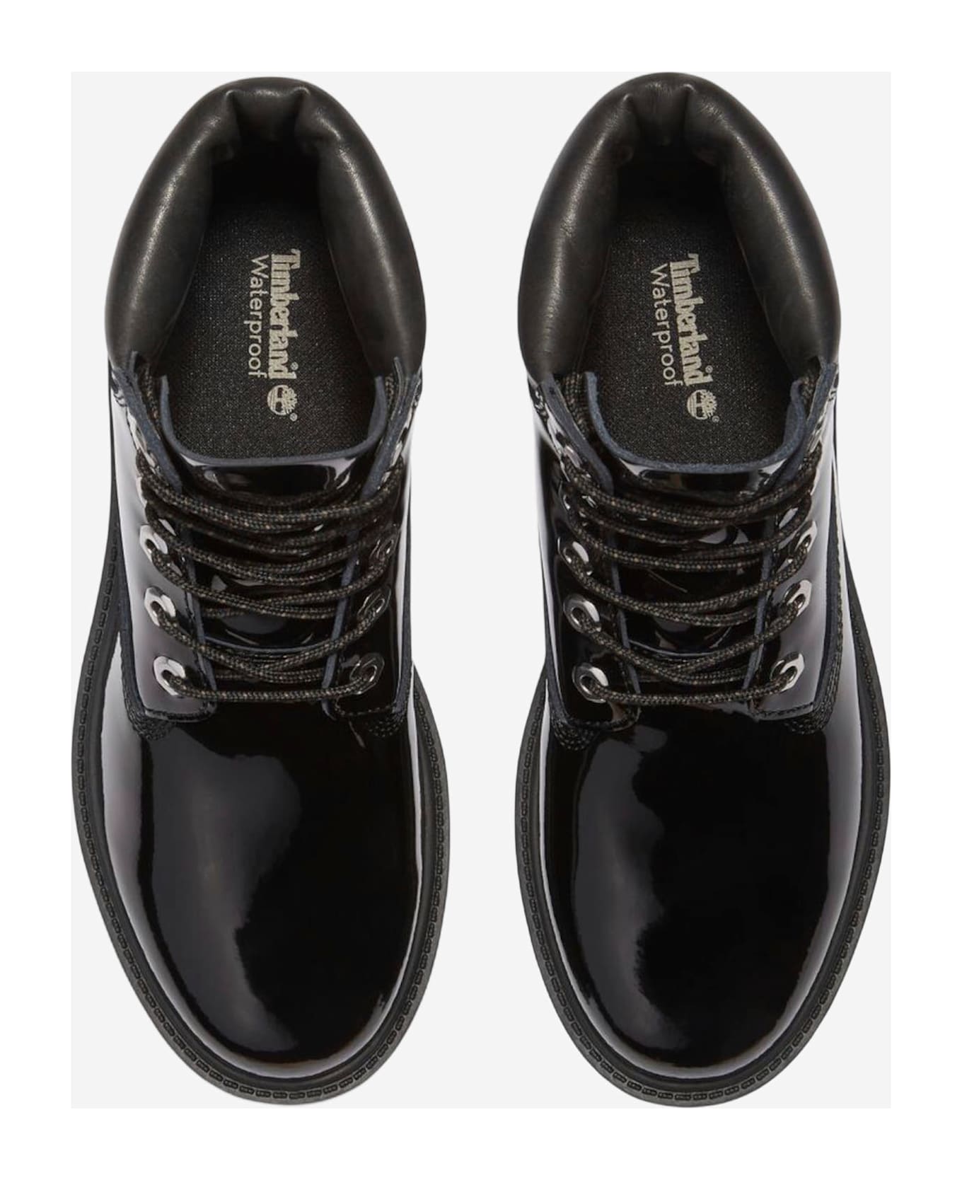 Timberland Glossy Leather Boots - Black