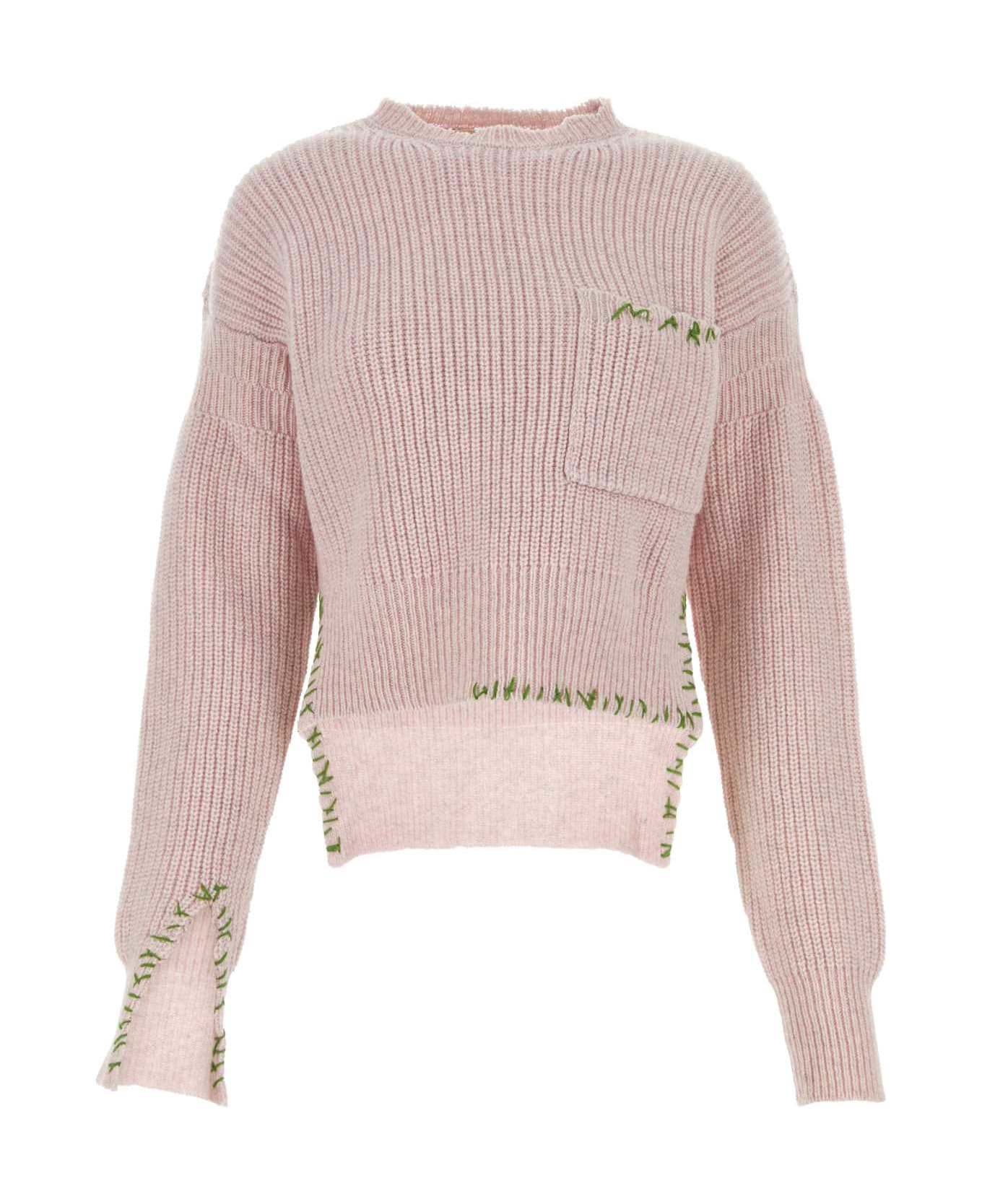 Marni Pastel Pink Wool Sweater - AZALEA ニットウェア