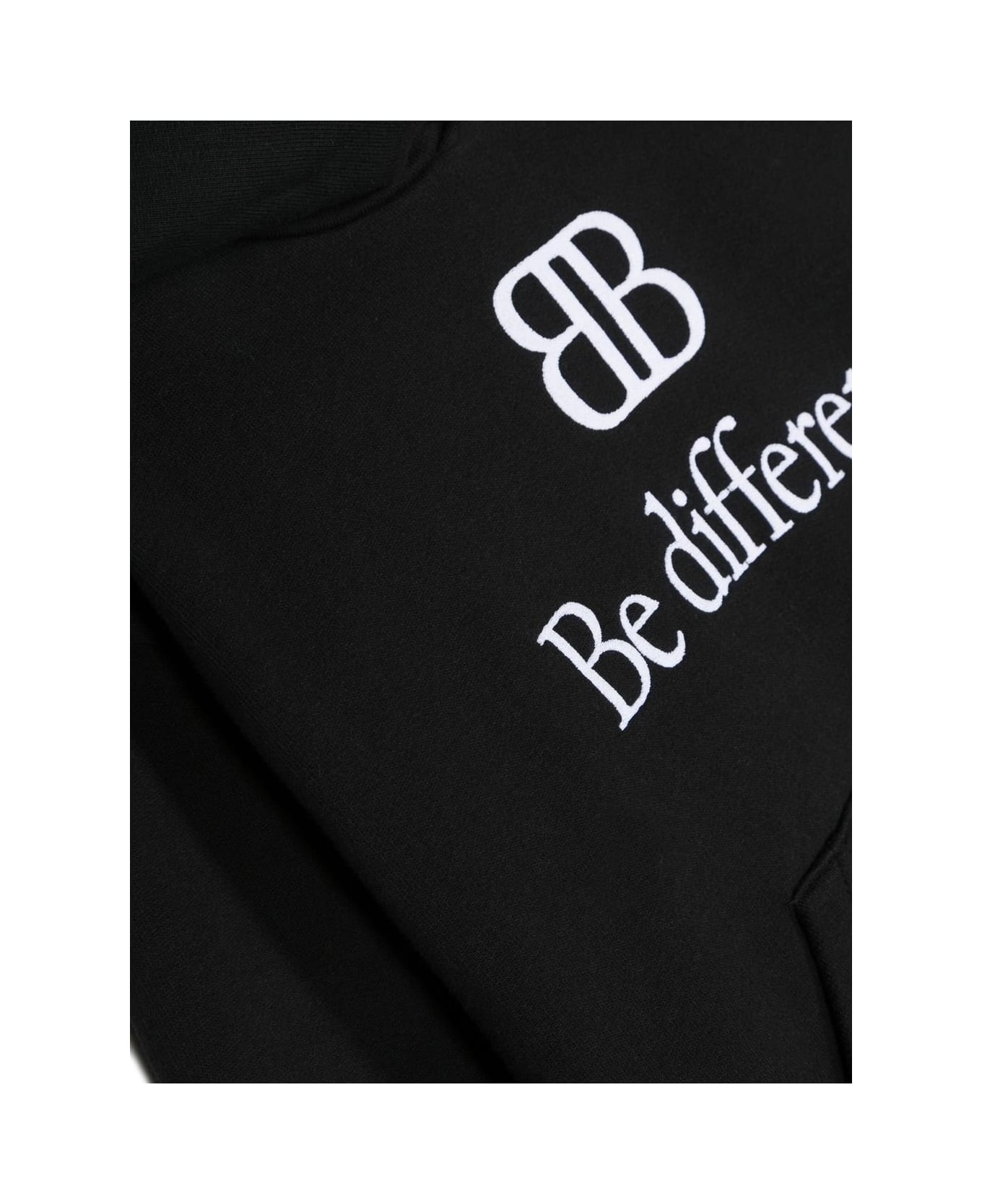 Balenciaga Black Bb Be Different Oversize Hoodie - Black ニットウェア＆スウェットシャツ