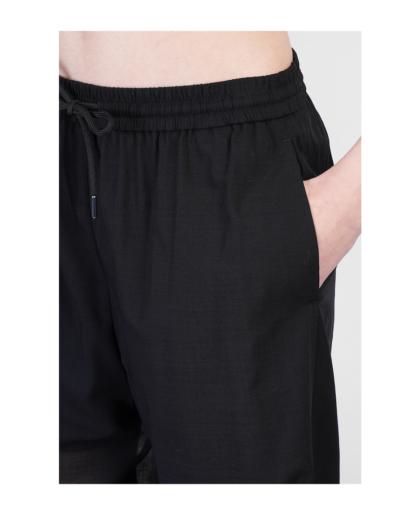 Theory Pants In Black Wool - black