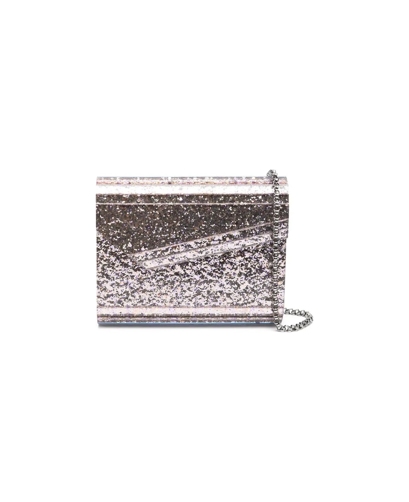 Jimmy Choo Sprinkle Mix Glitter Acrylic Clutch Bag - Pink