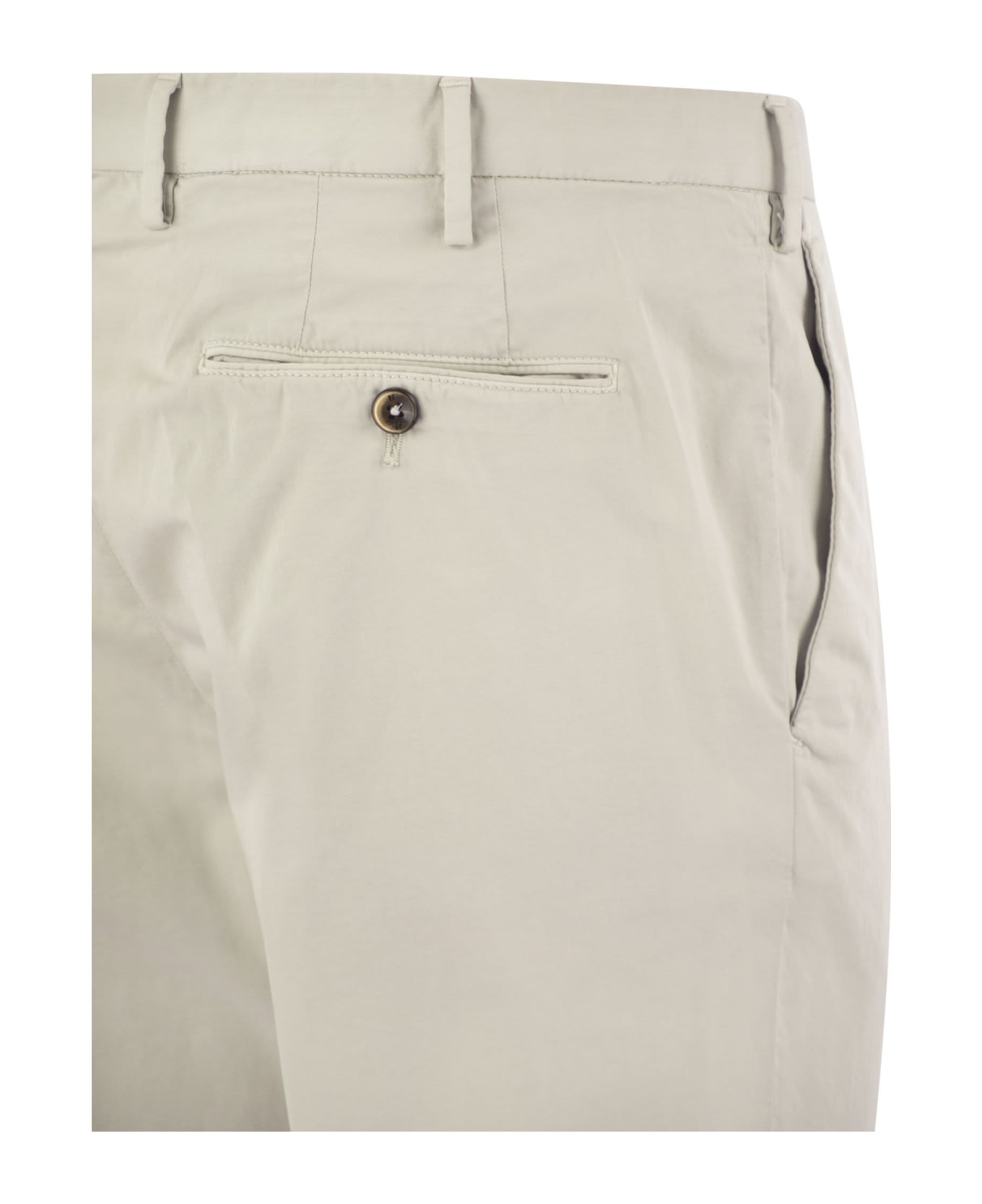 PT01 Skinny Trousers In Cotton And Silk - Ice