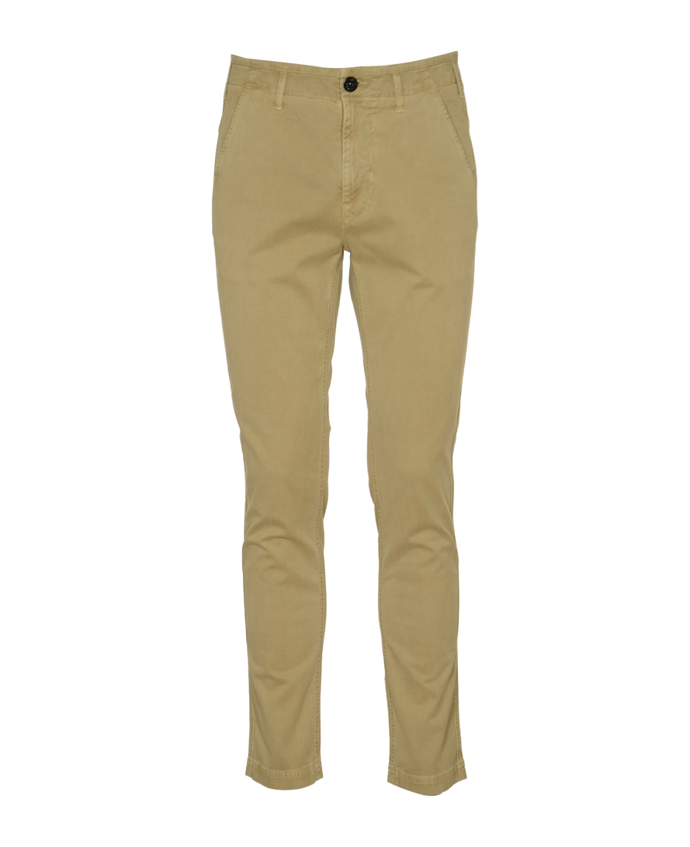 Stone Island Button Fitted Trousers - BISCUIT