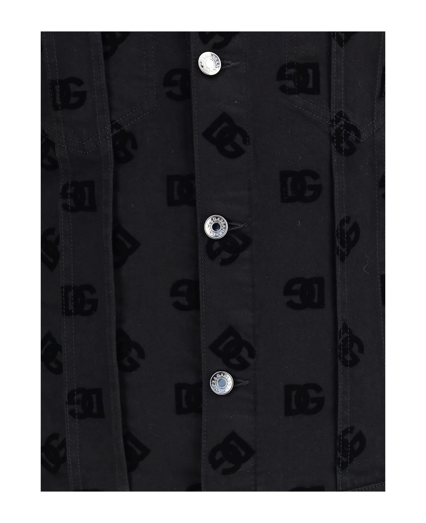 Dolce 
Gabbana Jacquard-logo Denim Jacket