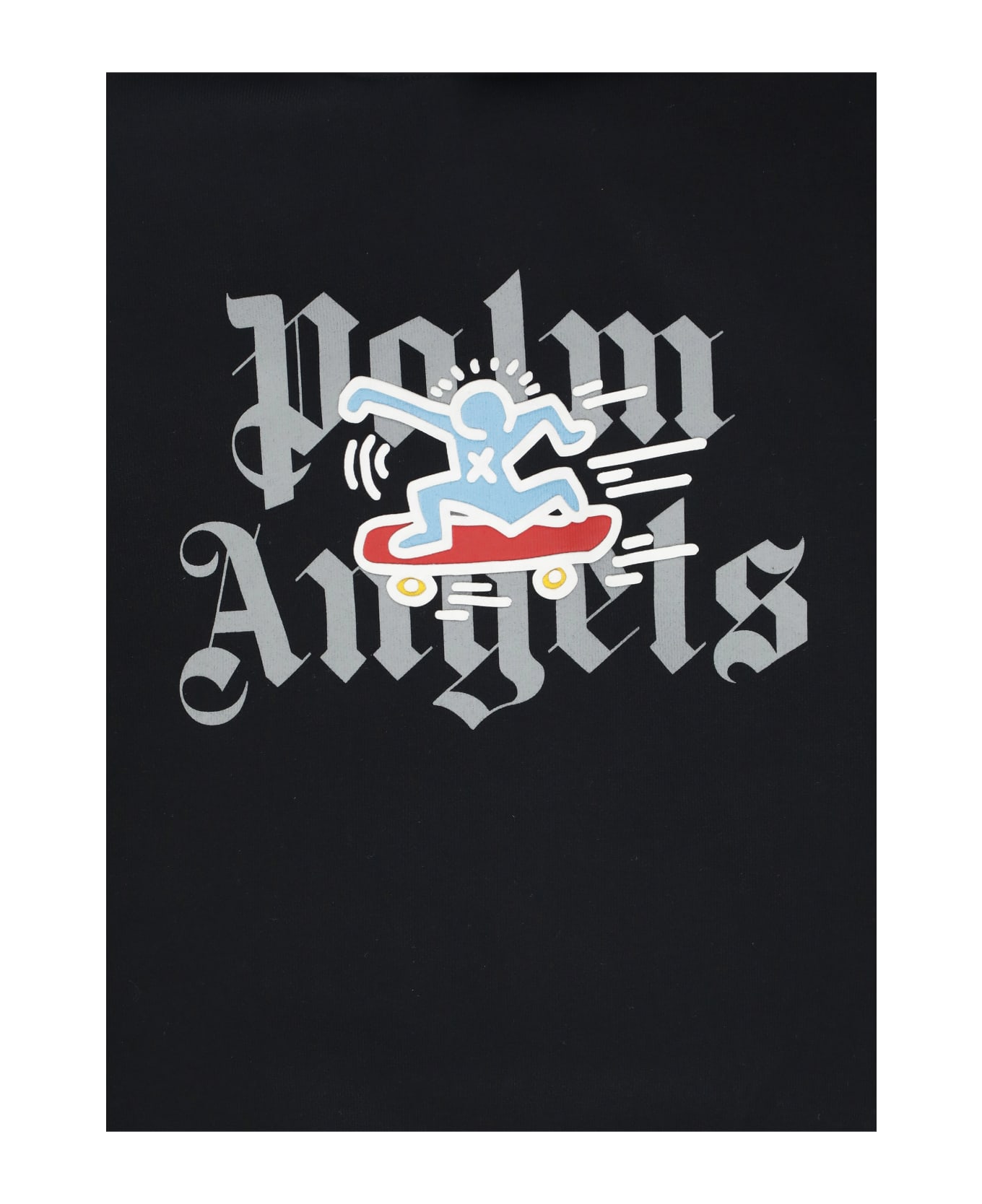 Palm Angels Hoodie With Print - Black ニットウェア＆スウェットシャツ