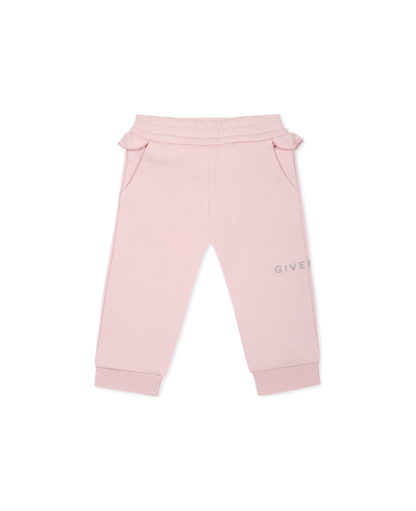 Givenchy Pink Trousers For Baby Girl With Logo - Pink