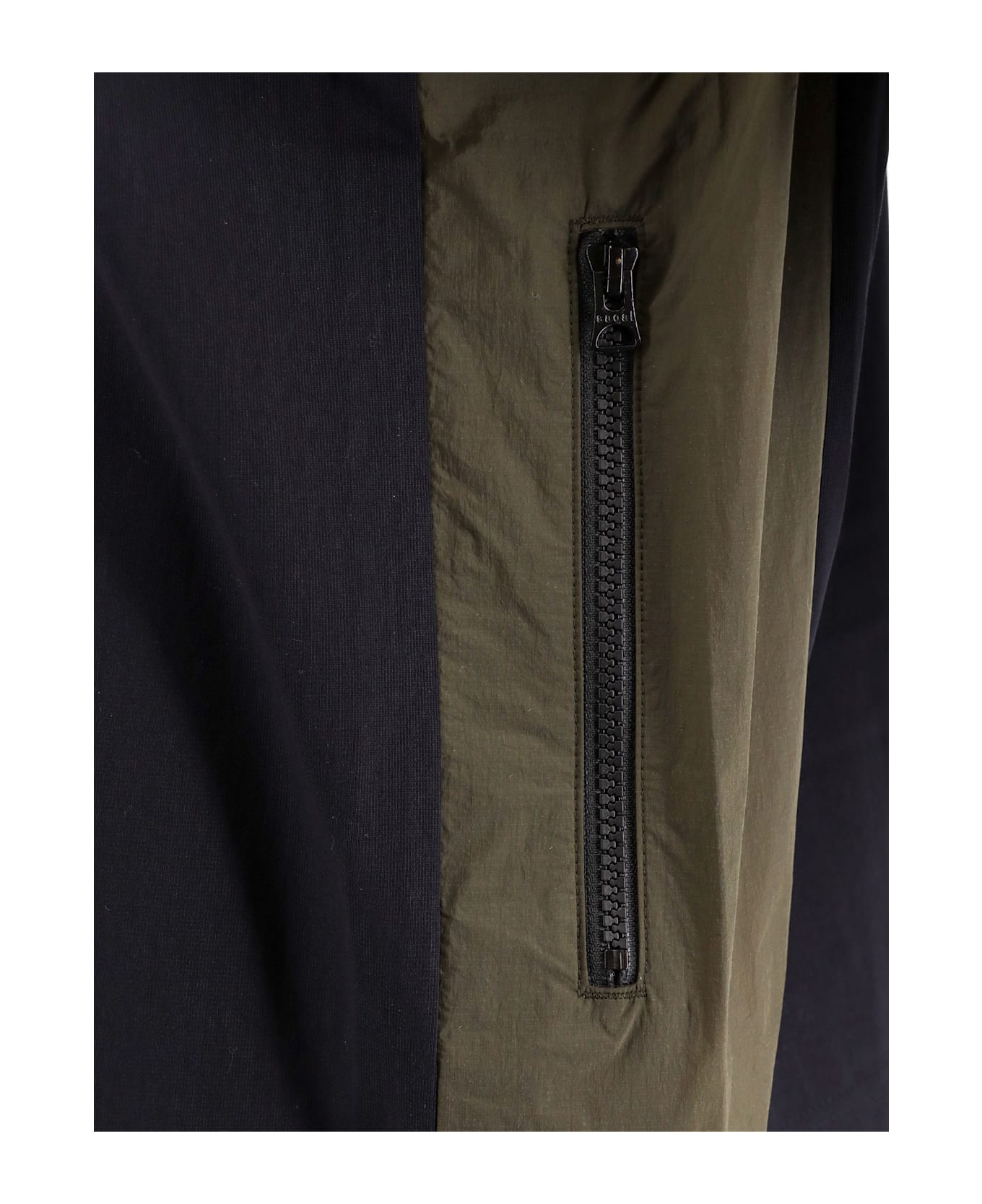 Sacai Cotton T-shirt With Nylon Insert - Blue