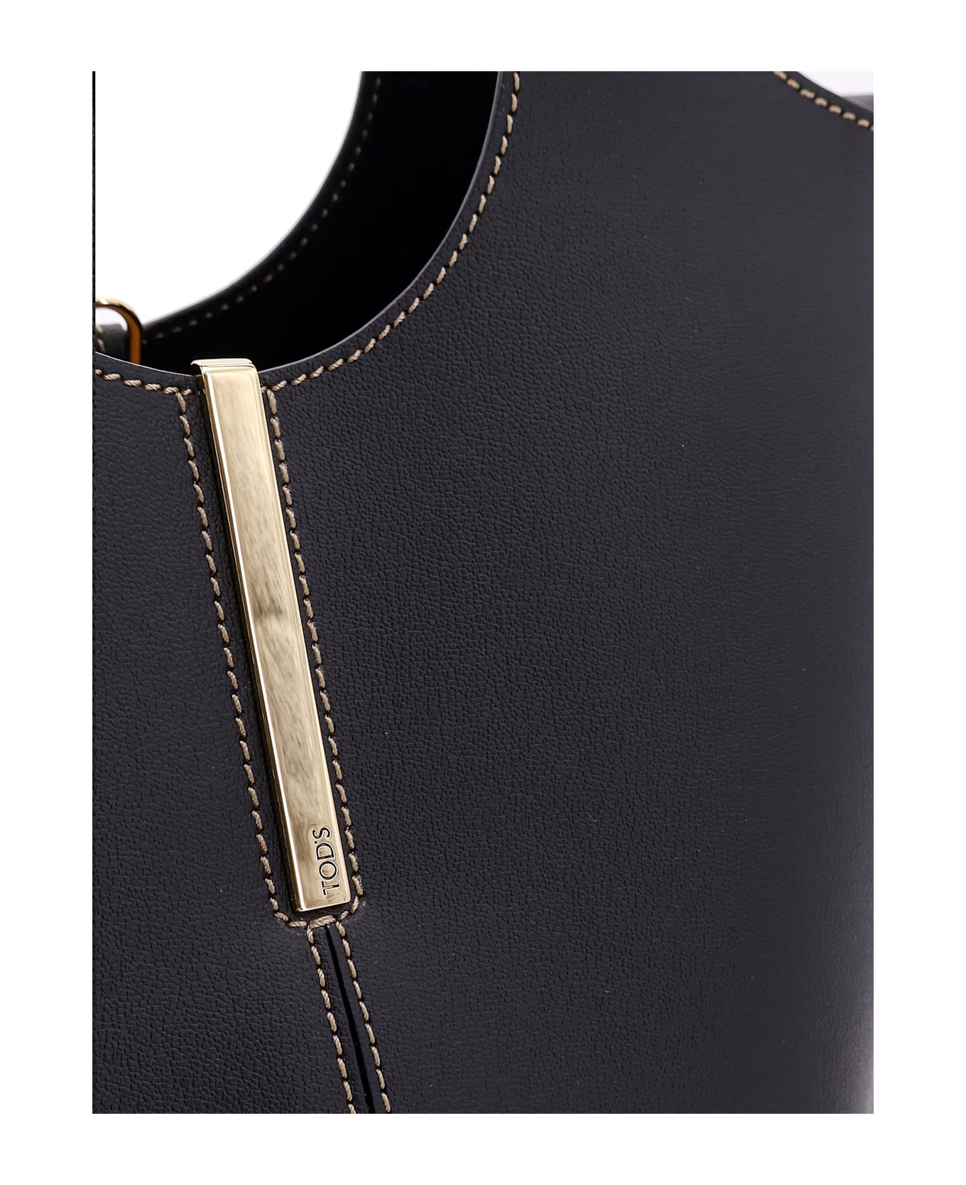 Tod's Mini Leather Shopping Tote Bag - Black