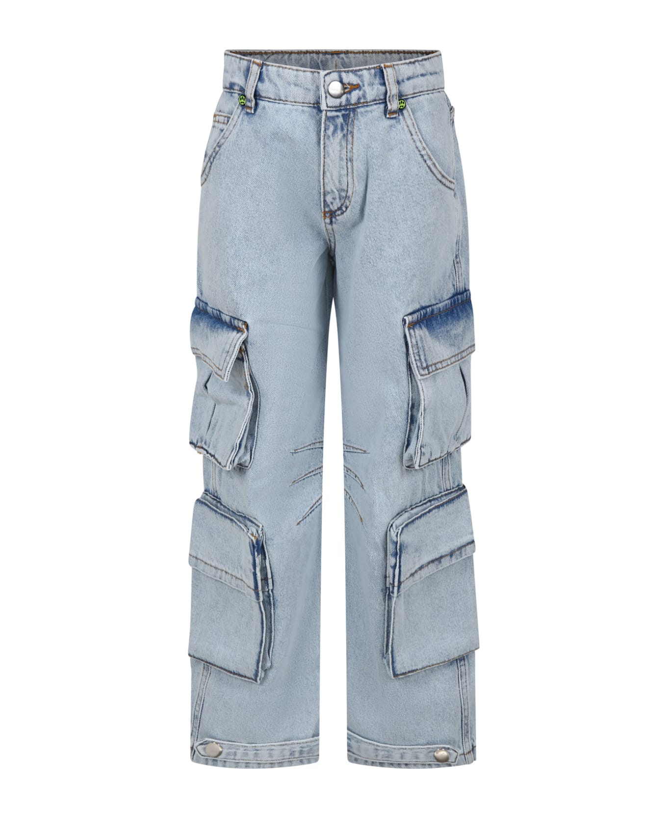 Barrow Blue Jeans For Kids With Smiley - Denim