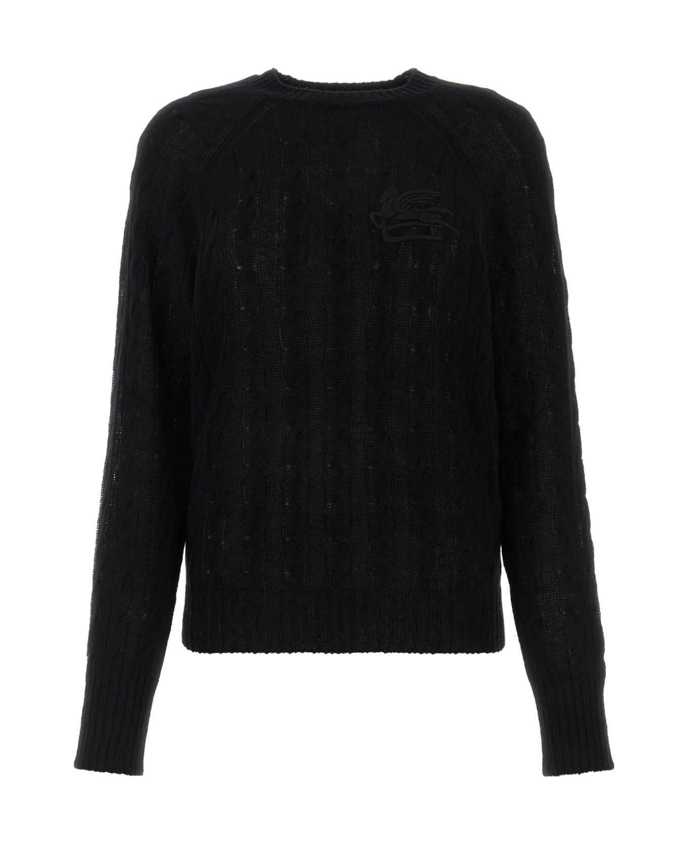 Etro Black Cashmere Sweater - BLACK