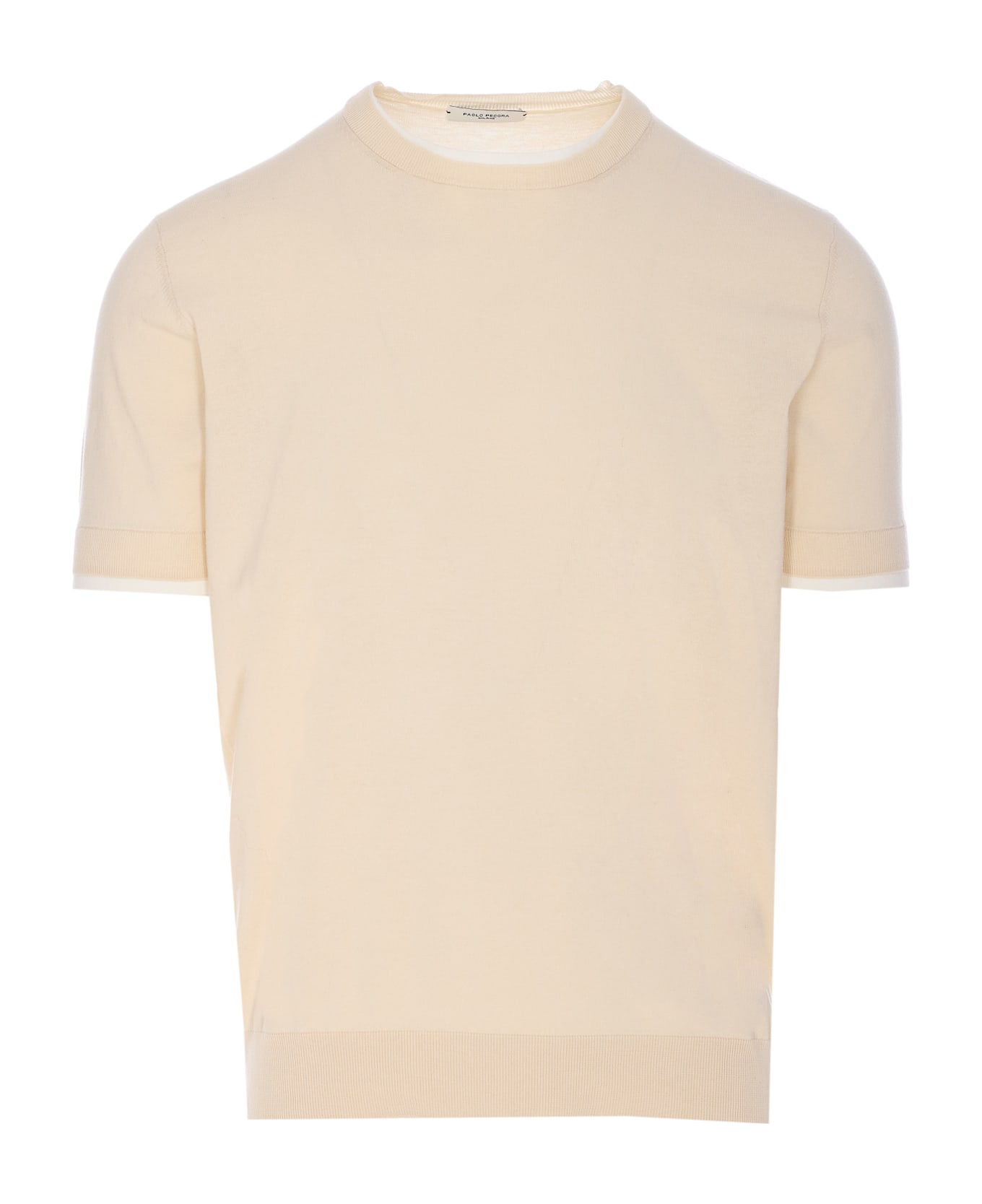 Paolo Pecora Short Sleeves Sweater - White