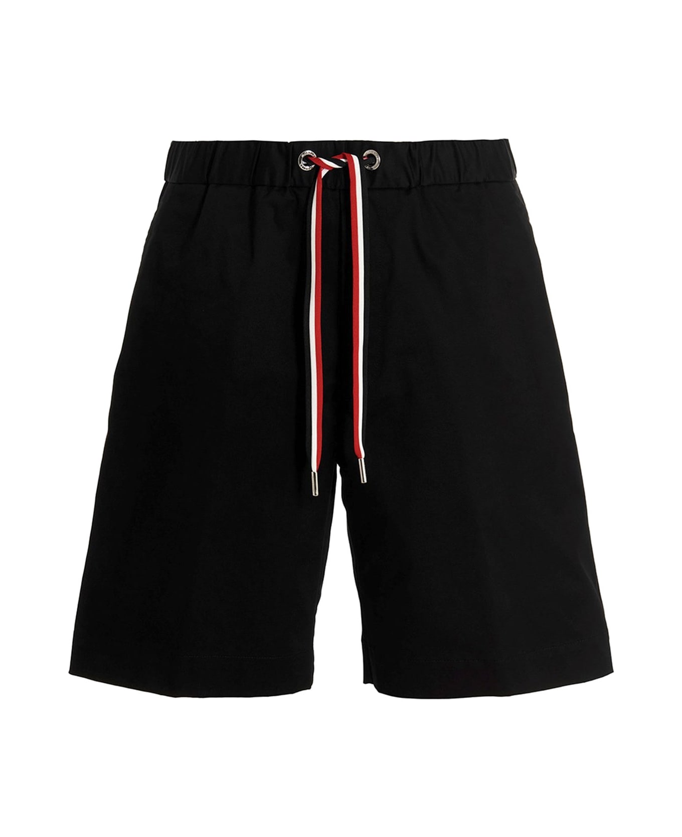 Moncler Shorts With Logo On The Back - BLACK
