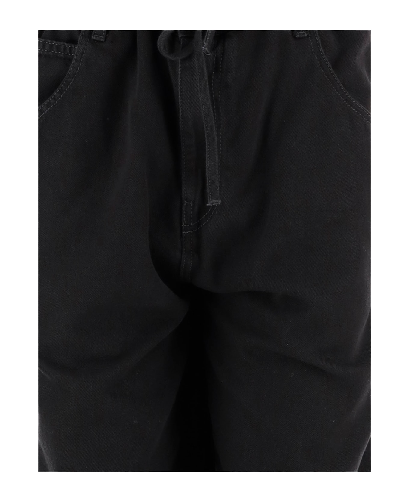 DARKPARK Iris Cotton And Lyocell Trousers With Drawstring - Black