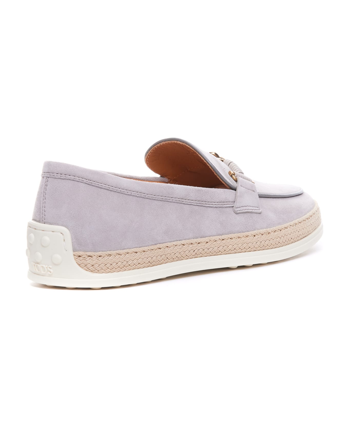 Tod's Suede Moccasin With T Ring Accessory - Purple フラットシューズ