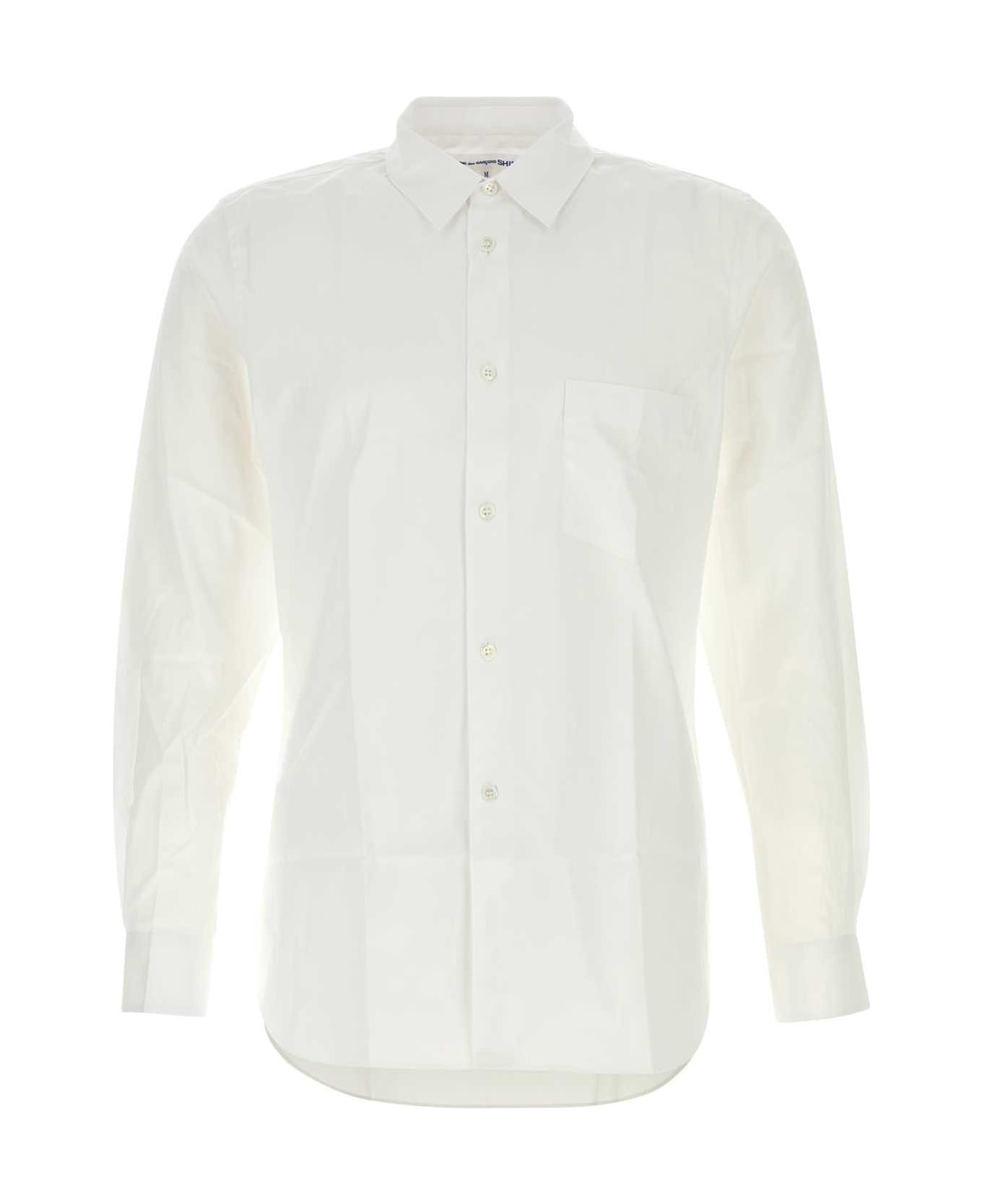 Comme des Garçons Shirt White Poplin Shirt - 3WHITE