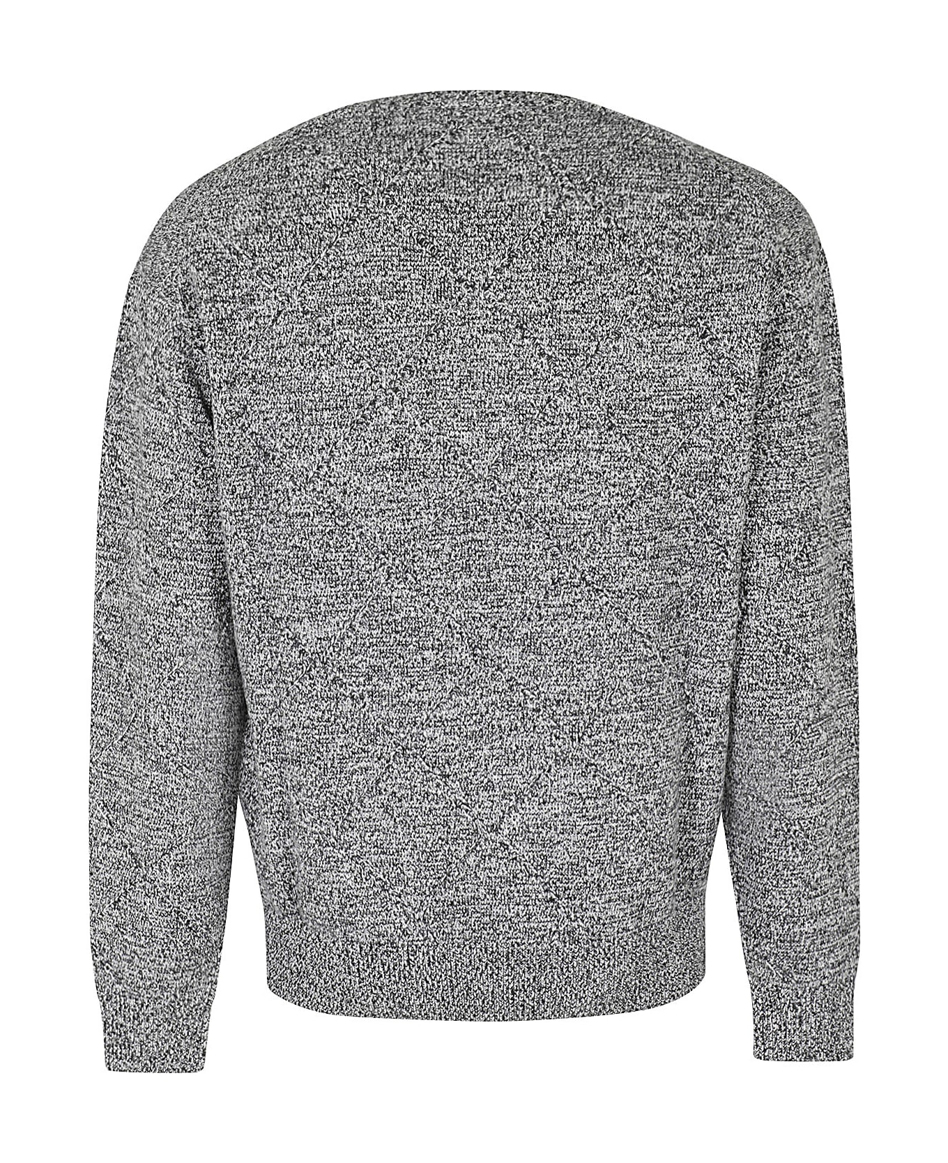 Neil Barrett Triangle Neck Detail Sweater - Black White ニットウェア