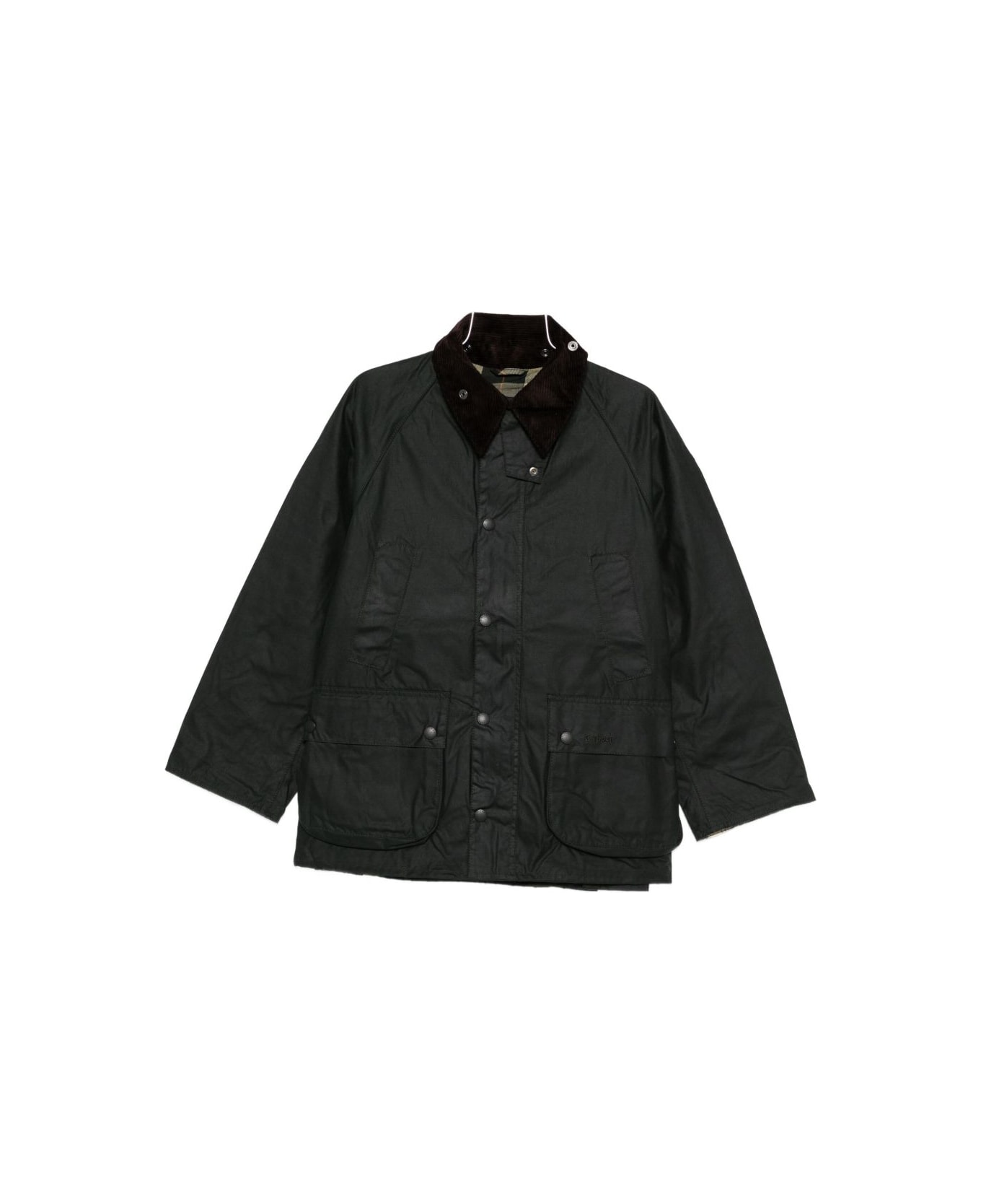 Barbour Corduroy-collar Coat - Green