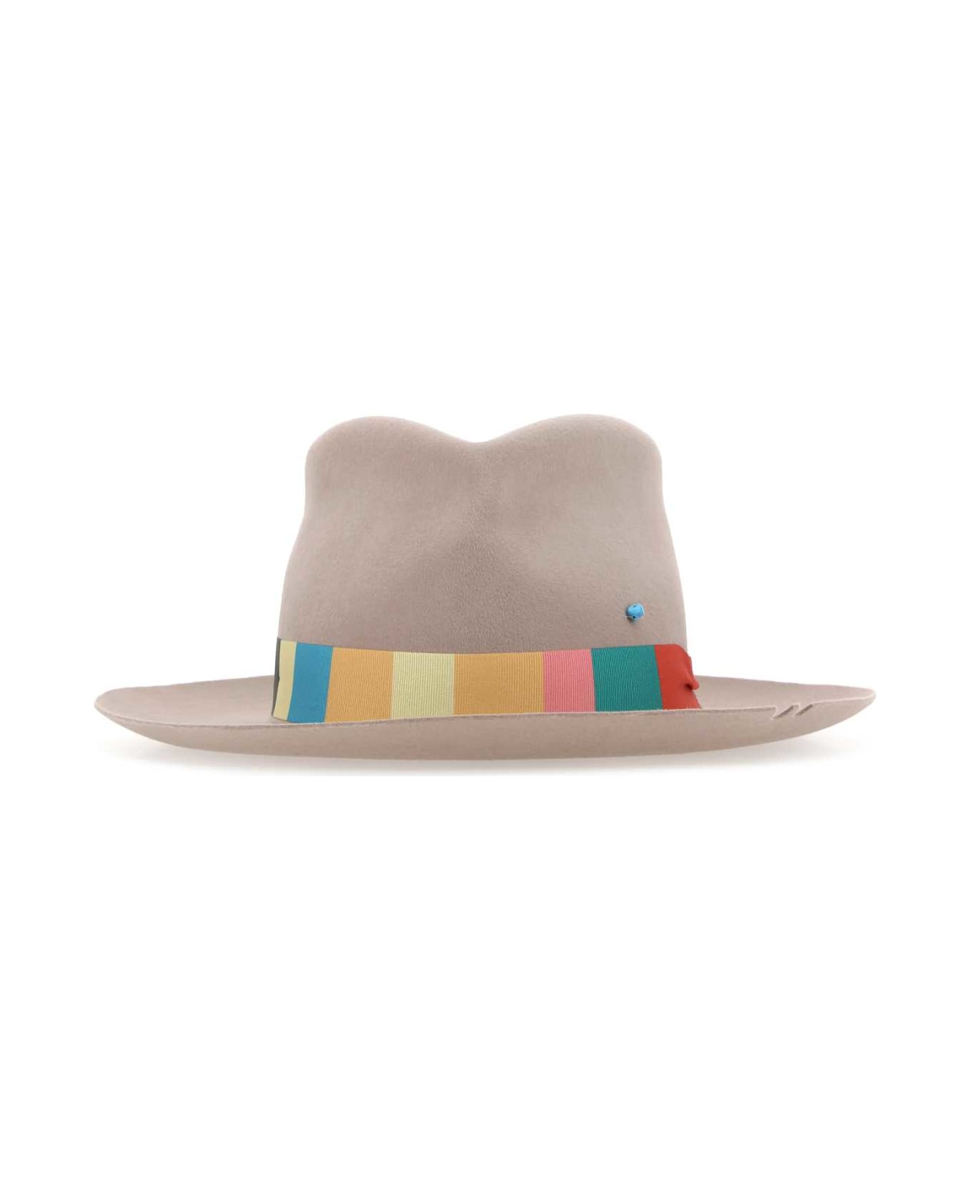 Super Duper Hats Dove Grey Felt Bouganville Hat - POLVERE 帽子