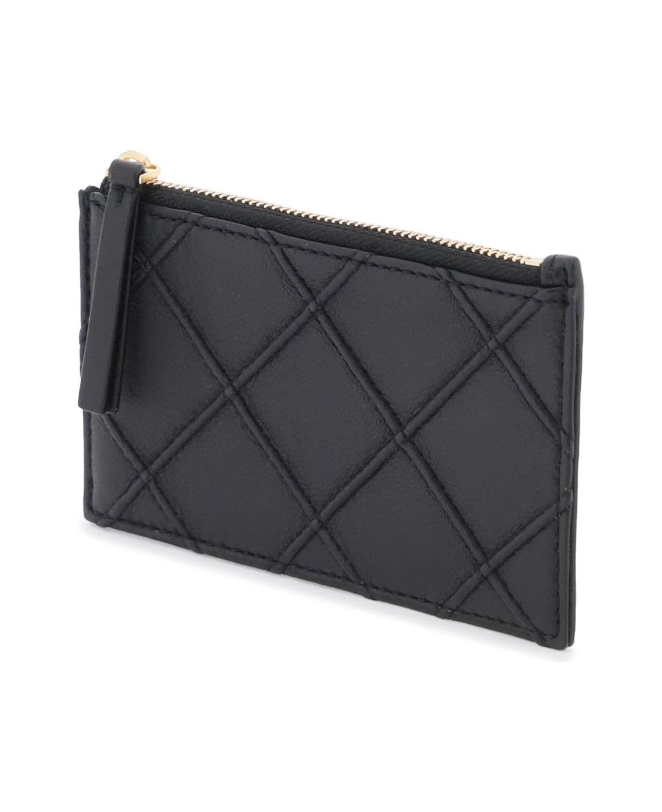 Tory Burch Smooth Leather Card Holder - Black