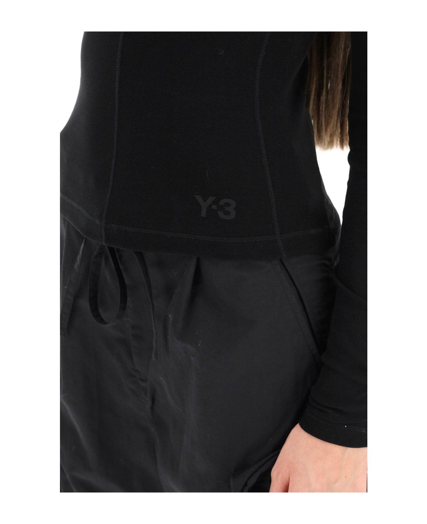 Y-3 Slim Long-sleeved T-shirt - BLACK