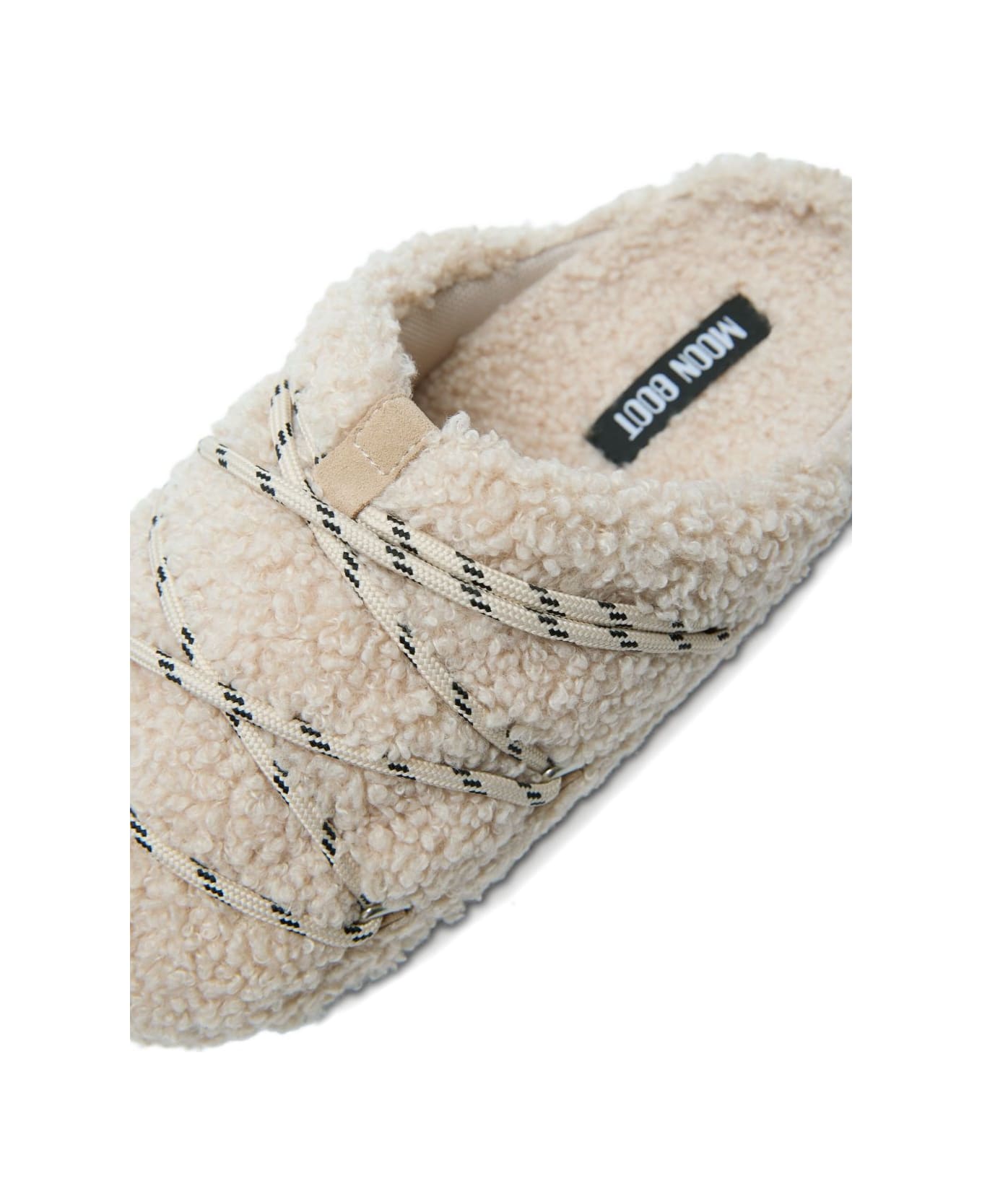 Moon Boot Teddy Slippers - Beige