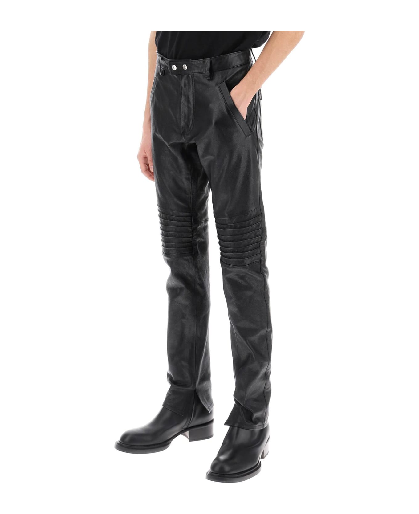 Dsquared2 Rider Leather Pants - BLACK (Black)