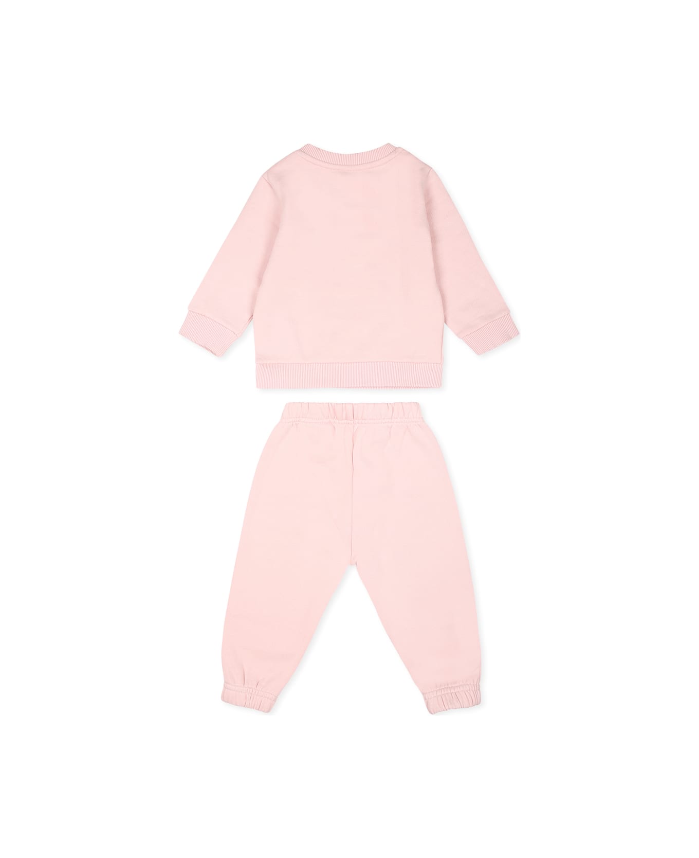 Off-White Pink Suit For Baby Girl With Logo - Pink