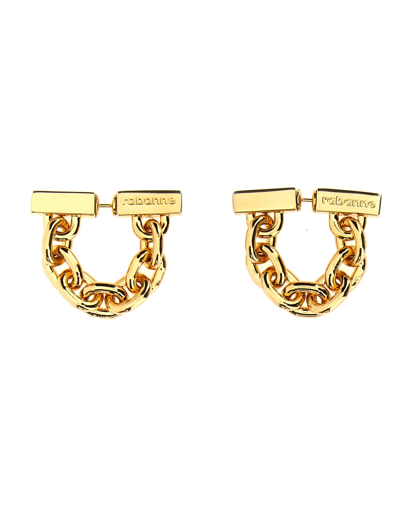 Paco Rabanne 'xl Link Chain' Earrings - Gold ジュエリー