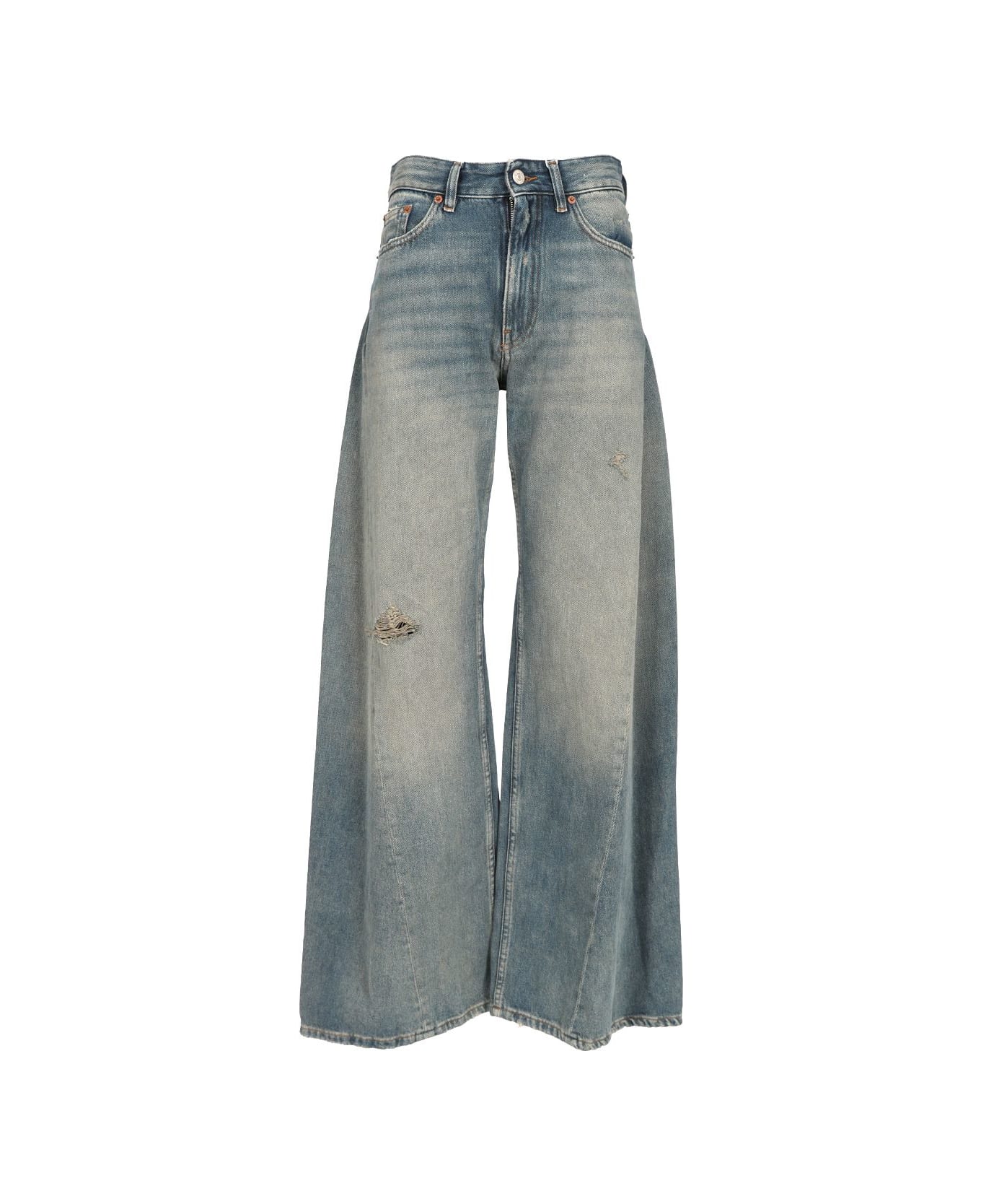MM6 Maison Margiela High-waisted Baggy Jeans - Blue