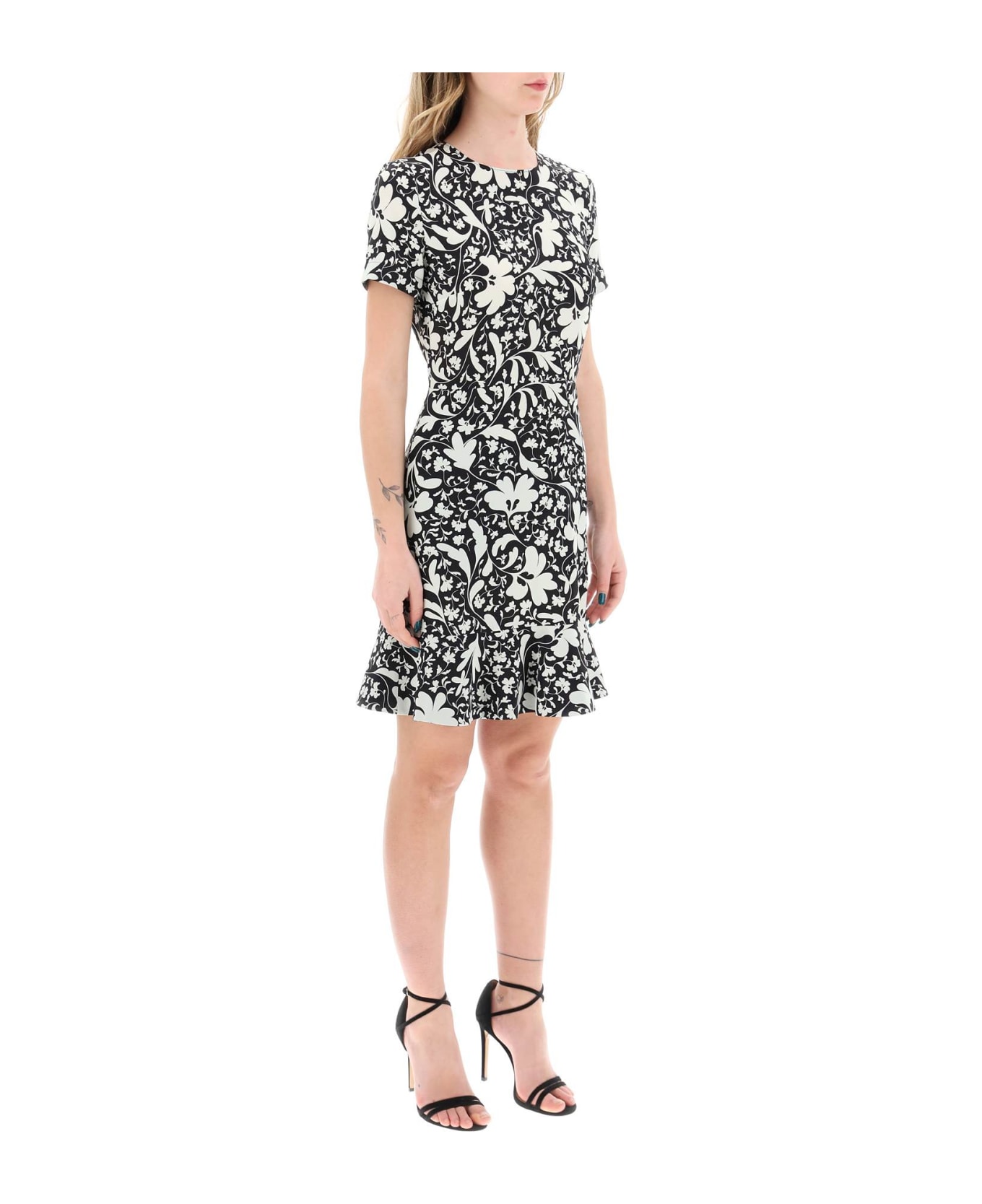 Stella McCartney Floral Silk Mini Dress By Stella\n\niconic Floral - MULTICOLOR BLACK (Black)