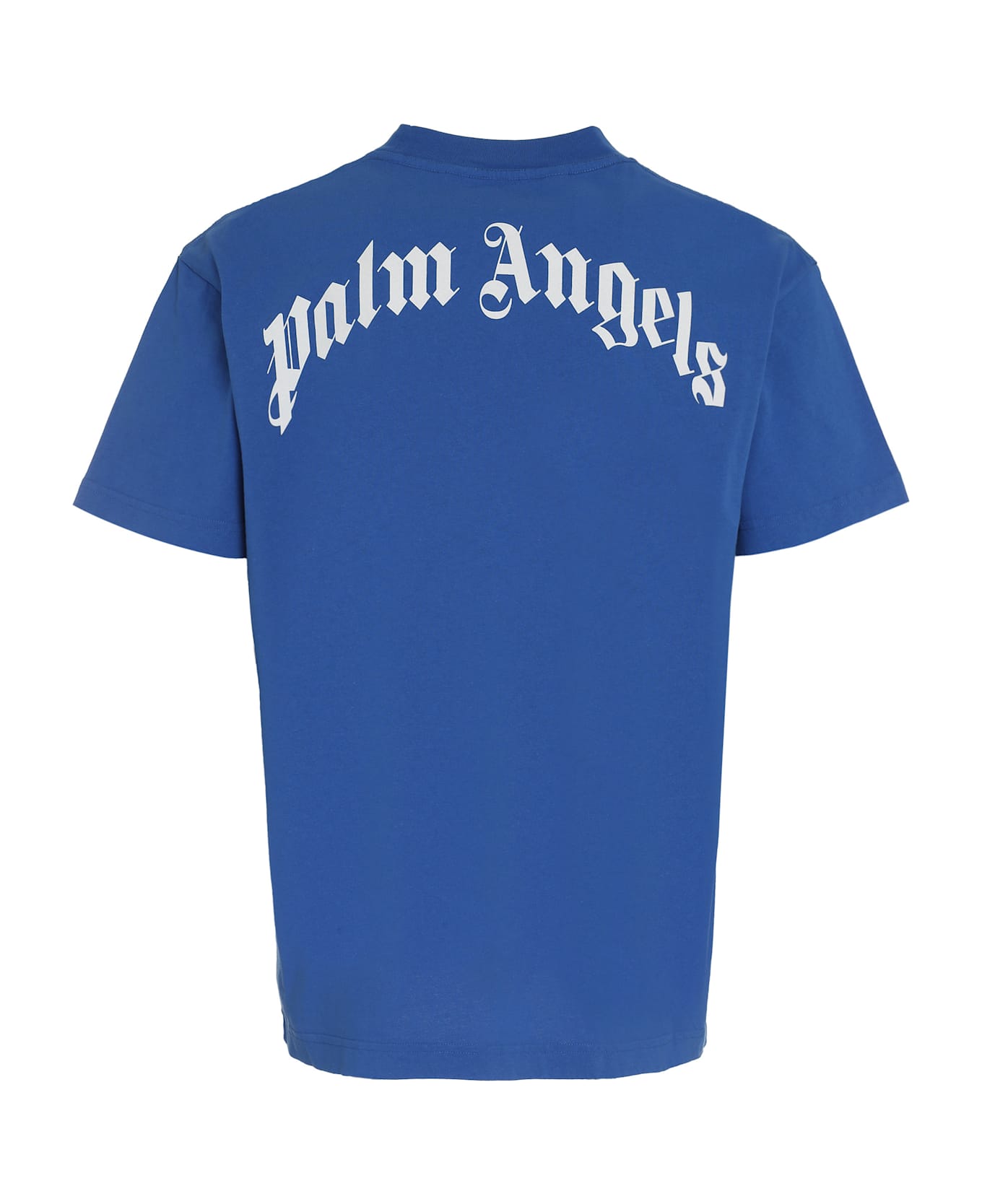 Palm Angels Printed Cotton T-shirt - blue