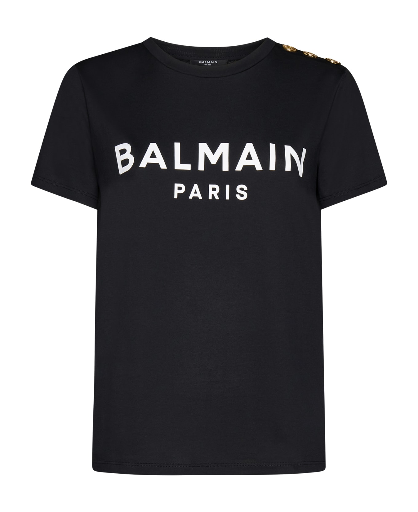 Balmain Logo T-shirt - Eab Noir Blanc