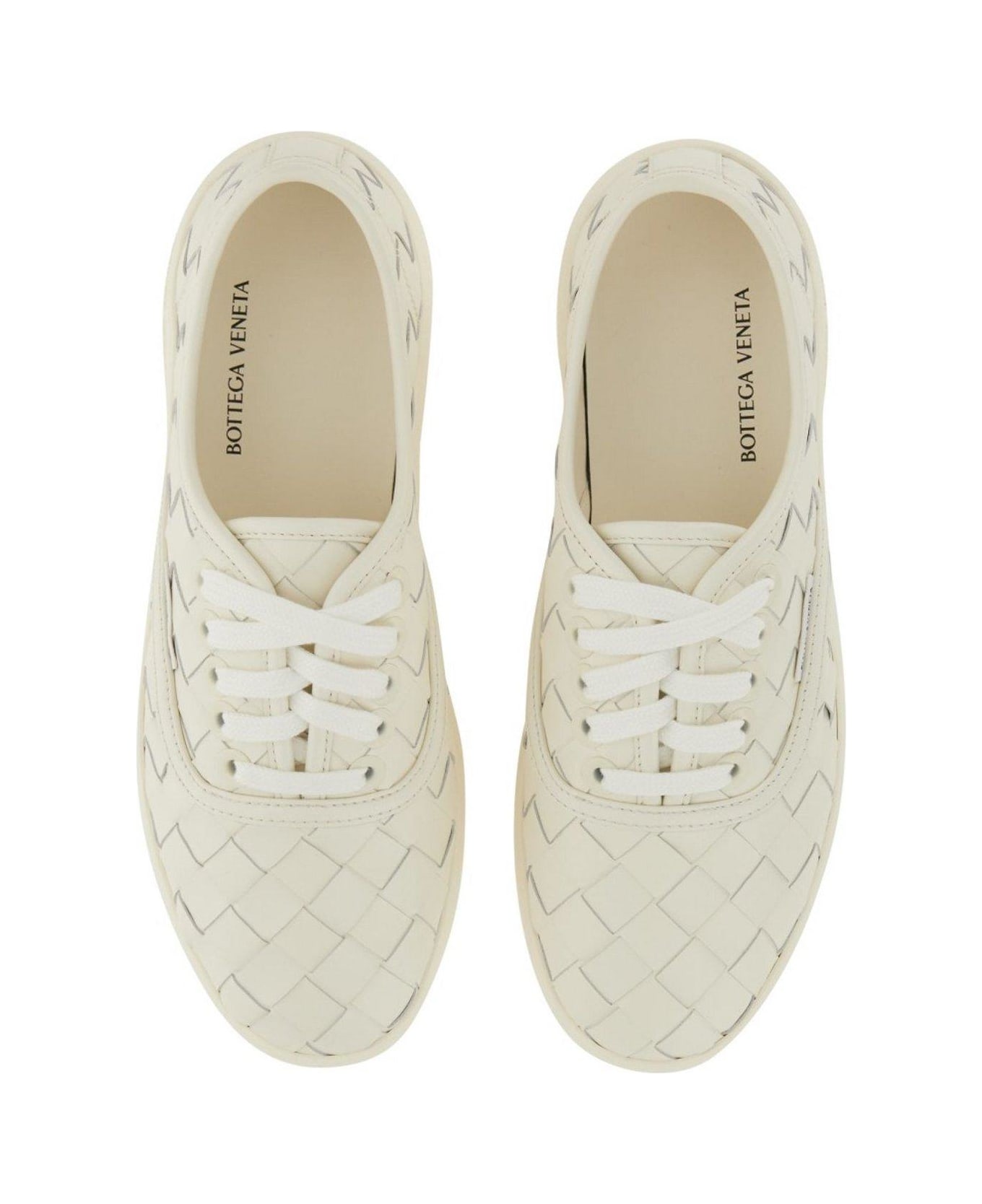 Bottega Veneta Sawyer Laceup Sneakers - WHITE