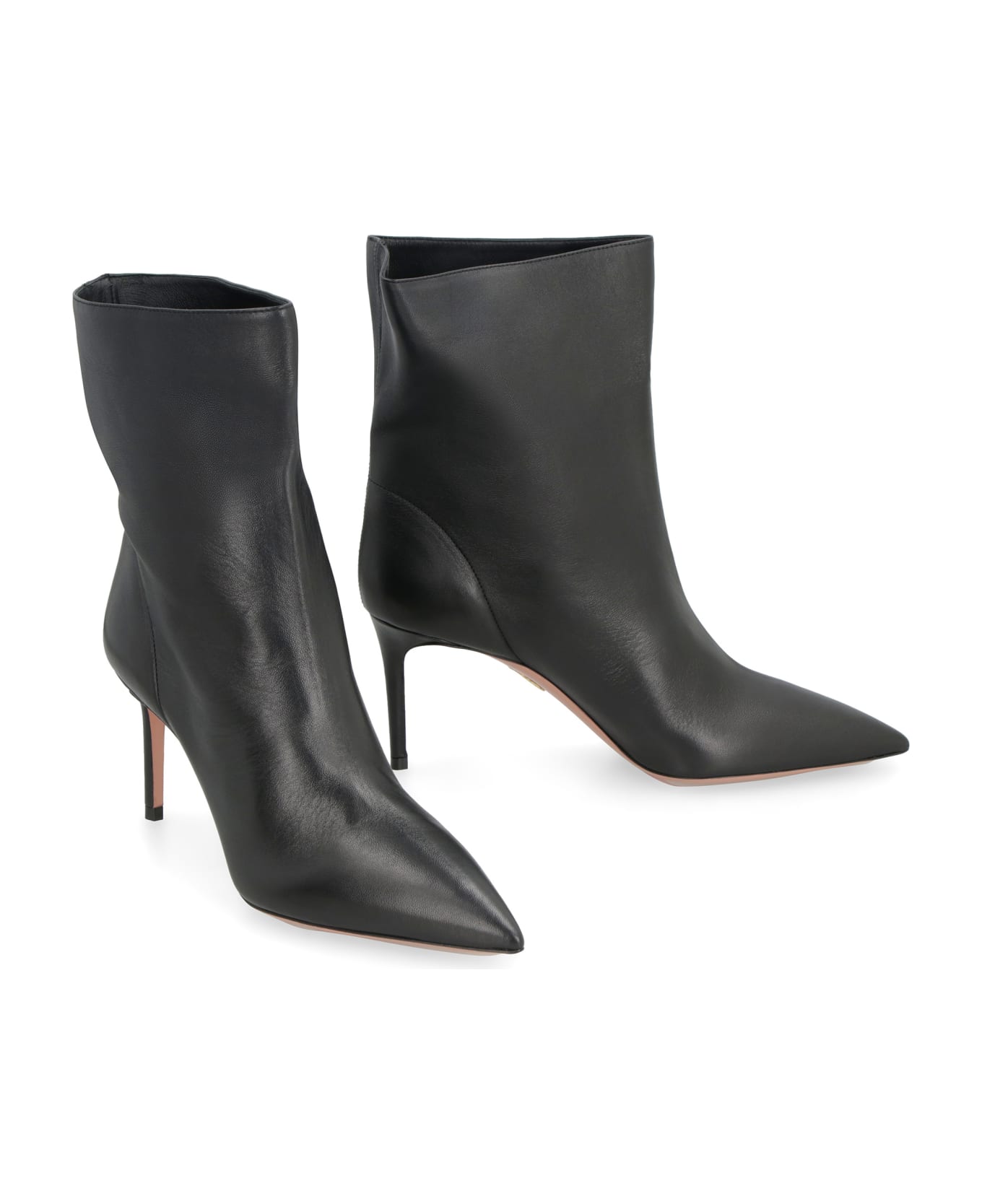 Aquazzura Matignon Leather Pointy-toe Ankle Boots - black ブーツ
