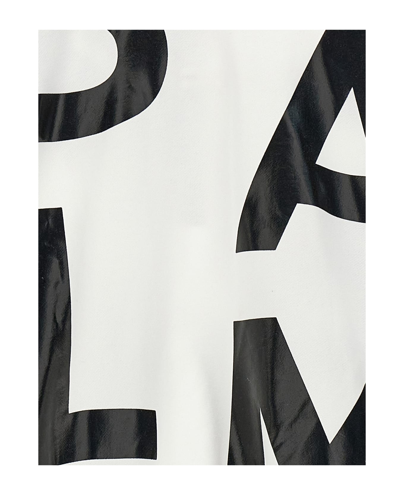 Balmain Logo Print Hoodie - White/black