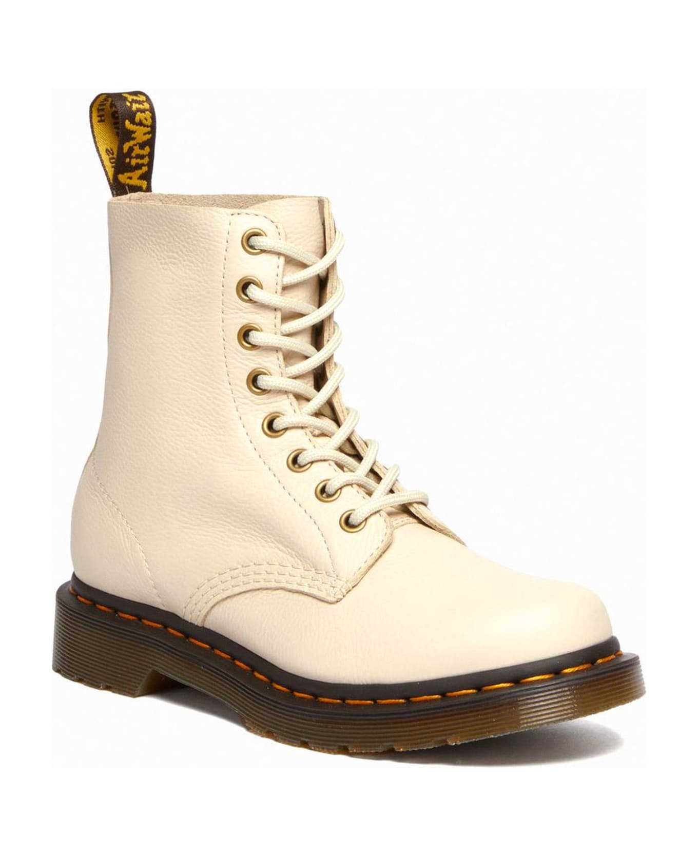 Dr. Martens Beige Leather Pascal Virginia Boots - beige
