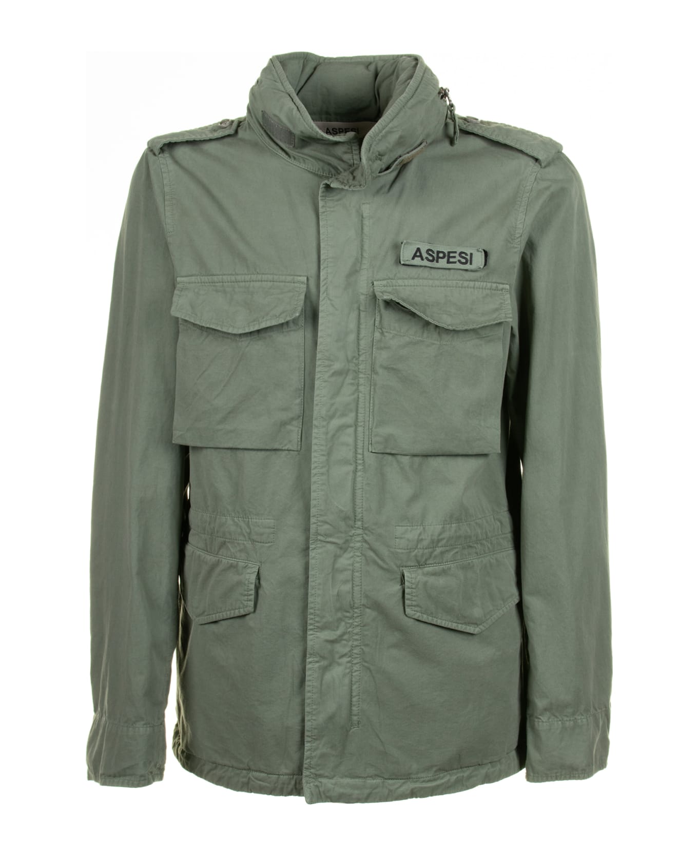 Aspesi Sage Green 4-pocket Jacket With Buttons - SALVIA