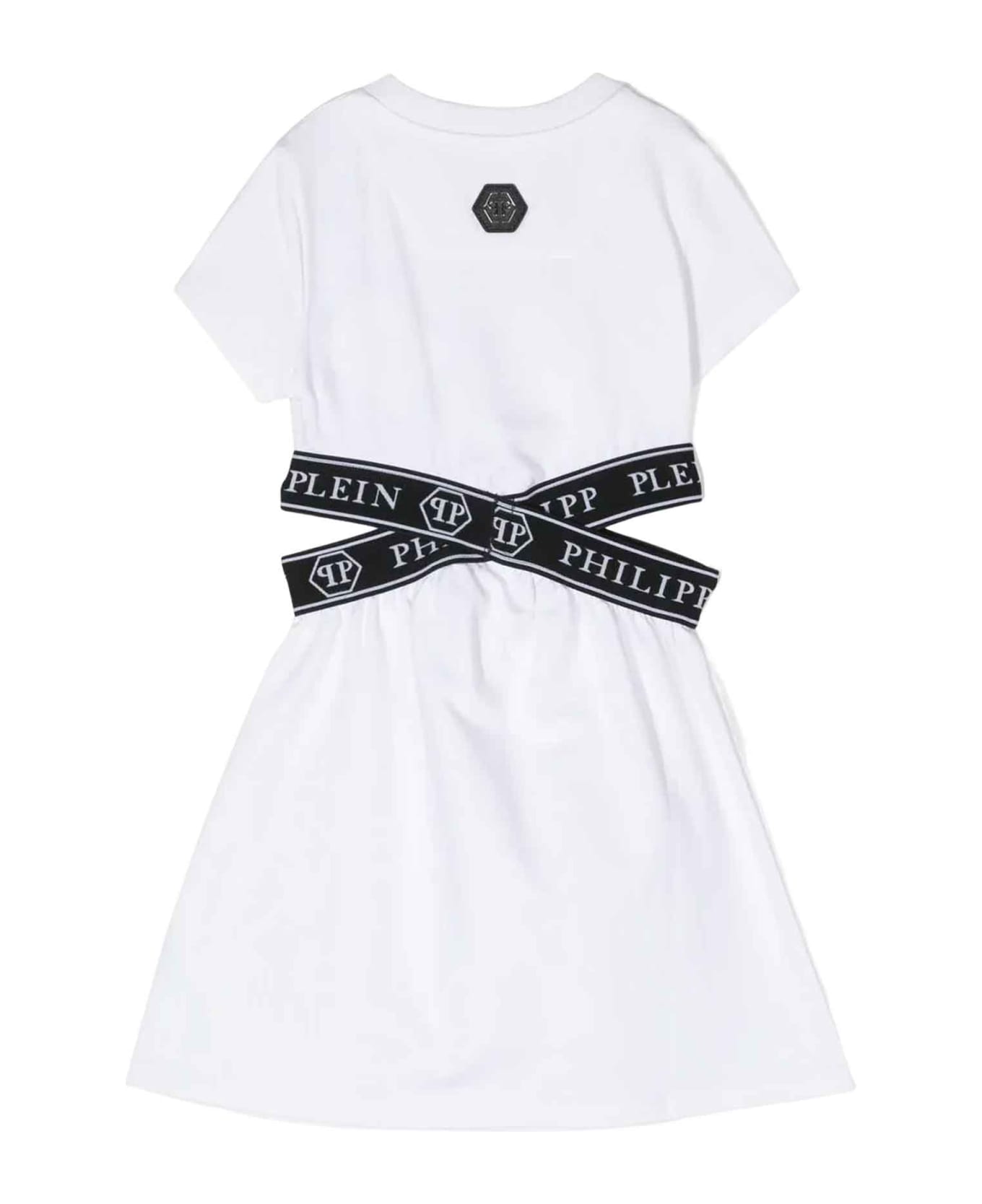 Philipp Plein Junior White Dress Girl - Bianco