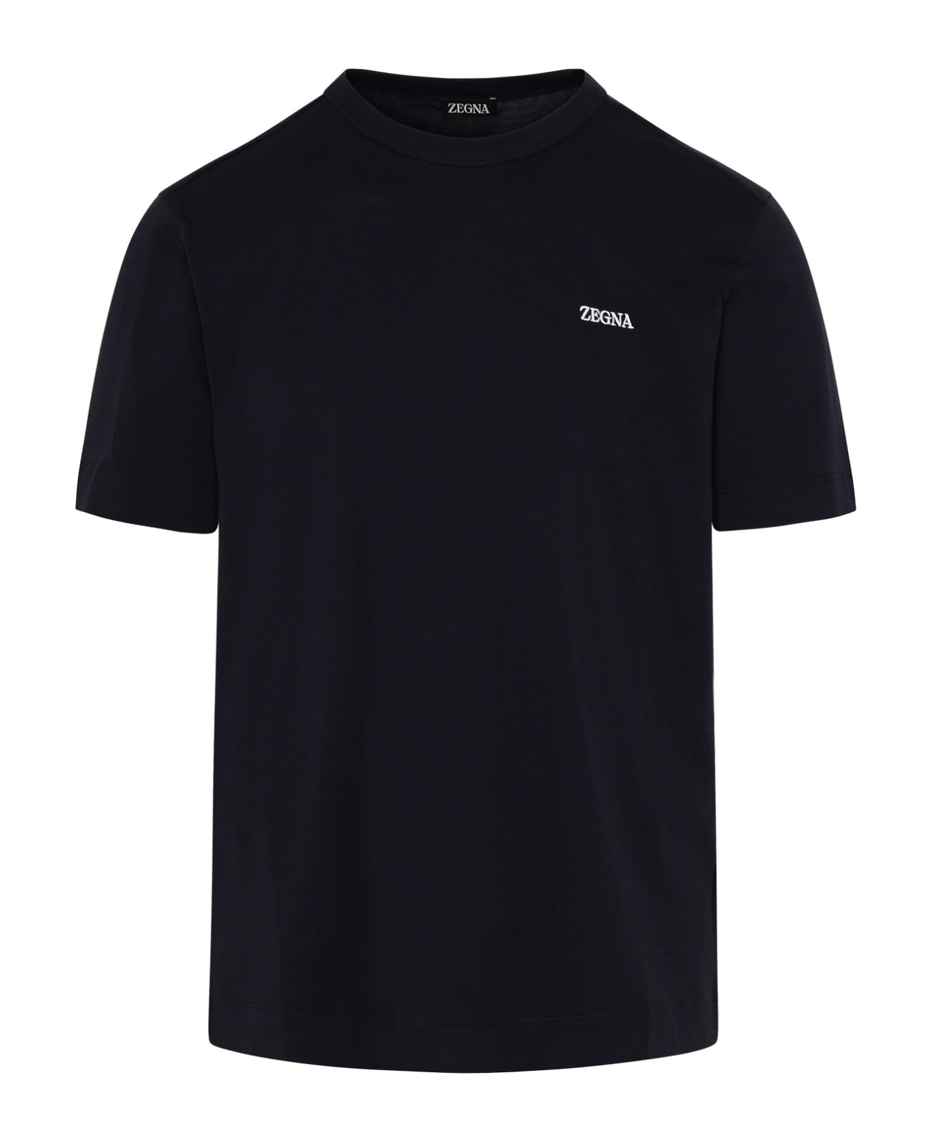 Zegna Navy Cotton T-shirt - Black