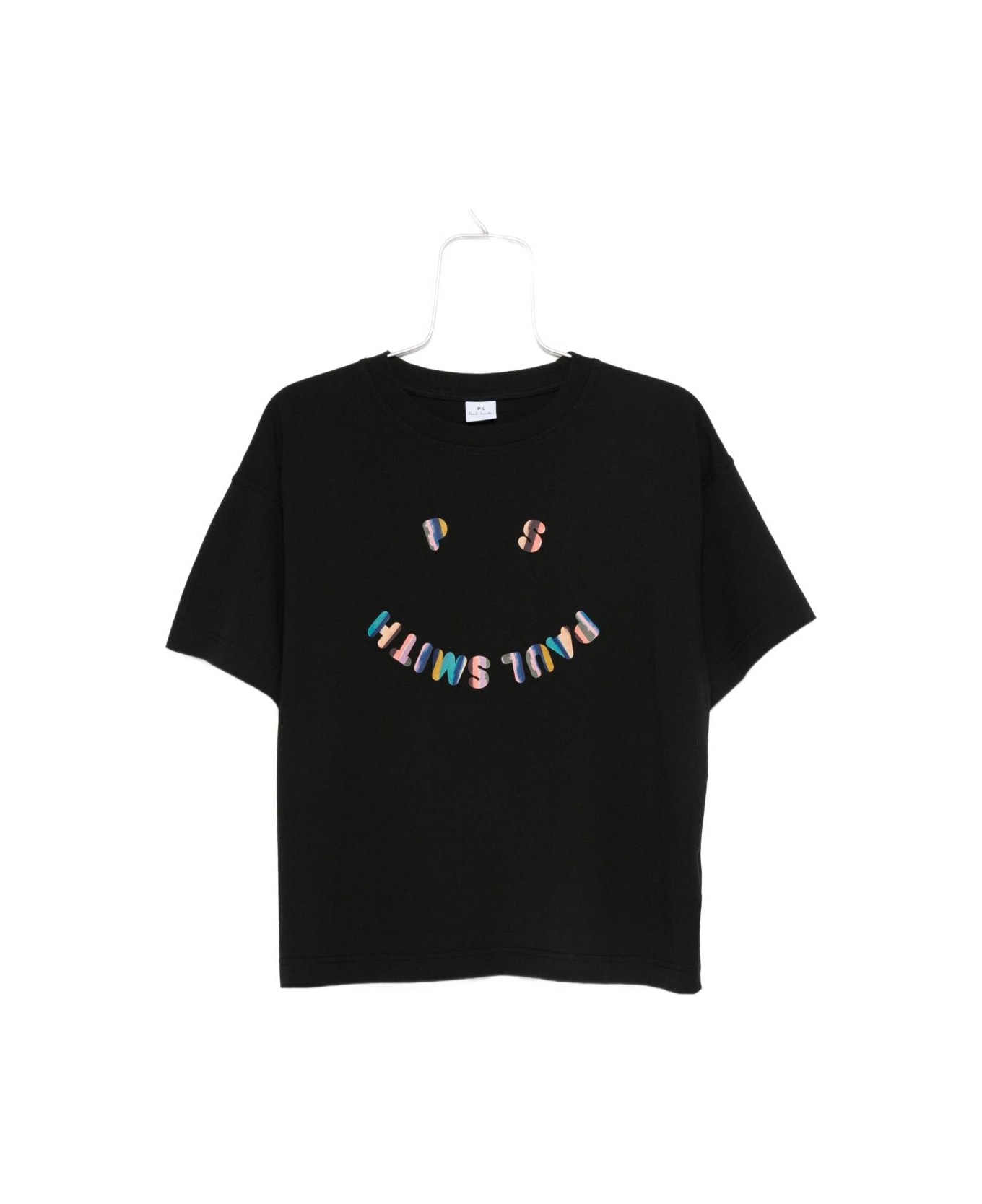 PS by Paul Smith Ps Happy Cotton T-shirt - Black