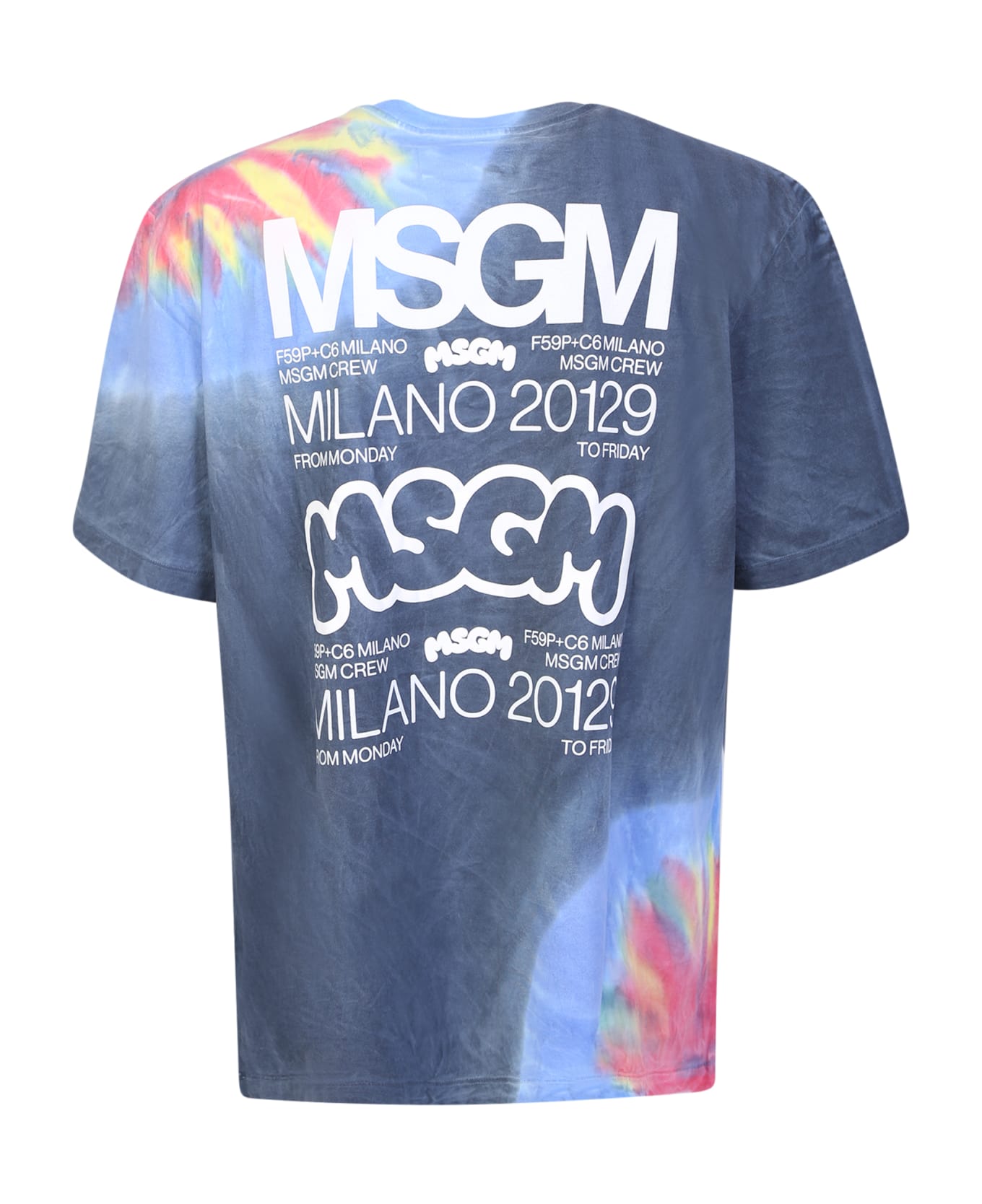 MSGM Bold Logo Tie-dye T-shirt - Multi シャツ