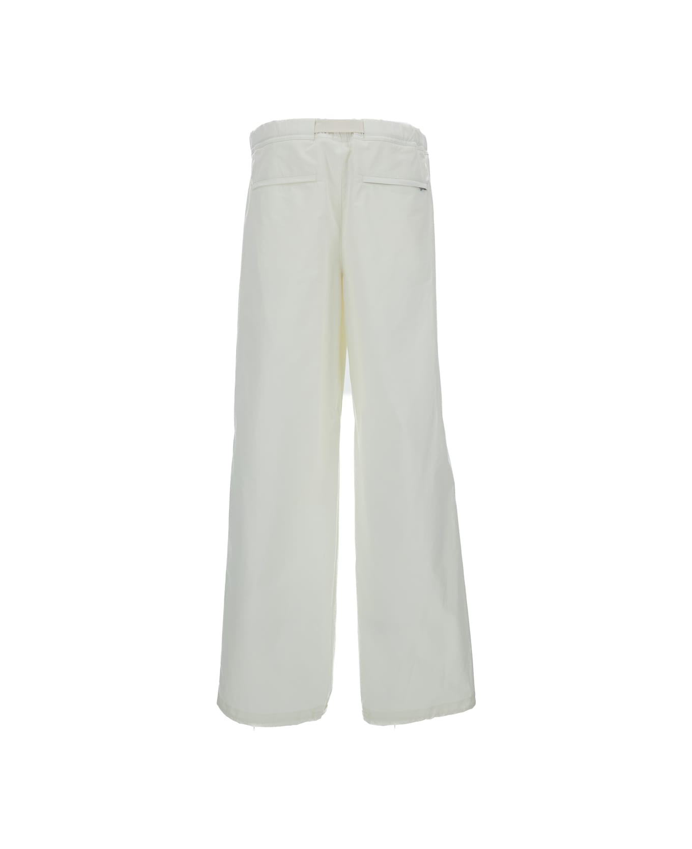 Jil Sander White Cargo Pants In Cotton Man - White