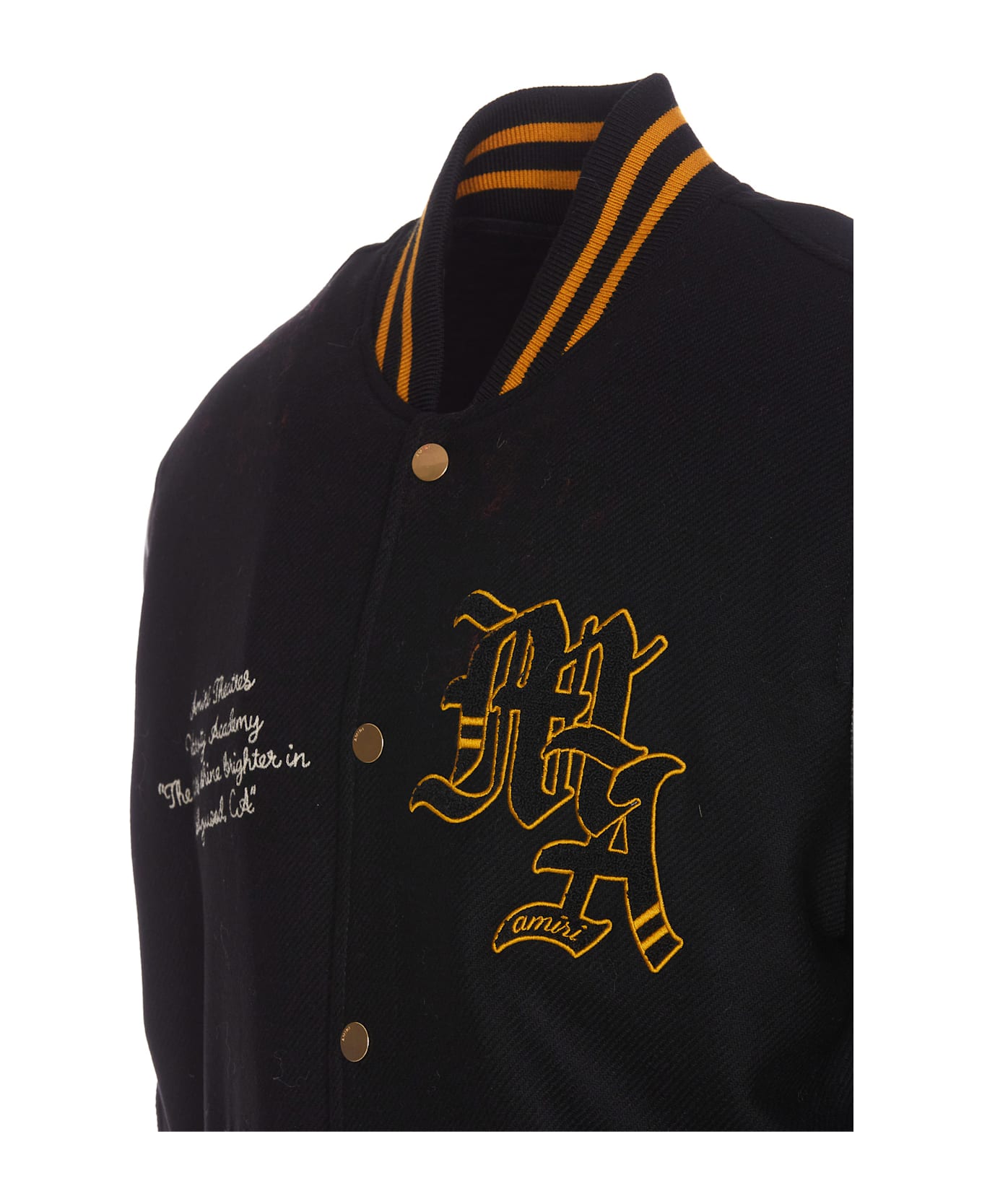 AMIRI Lion Varsity Jacket - Black