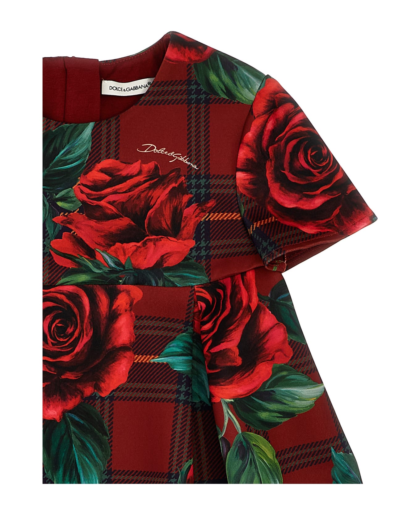 Dolce & Gabbana 'tartan Rose' Dress ワンピース＆ドレス