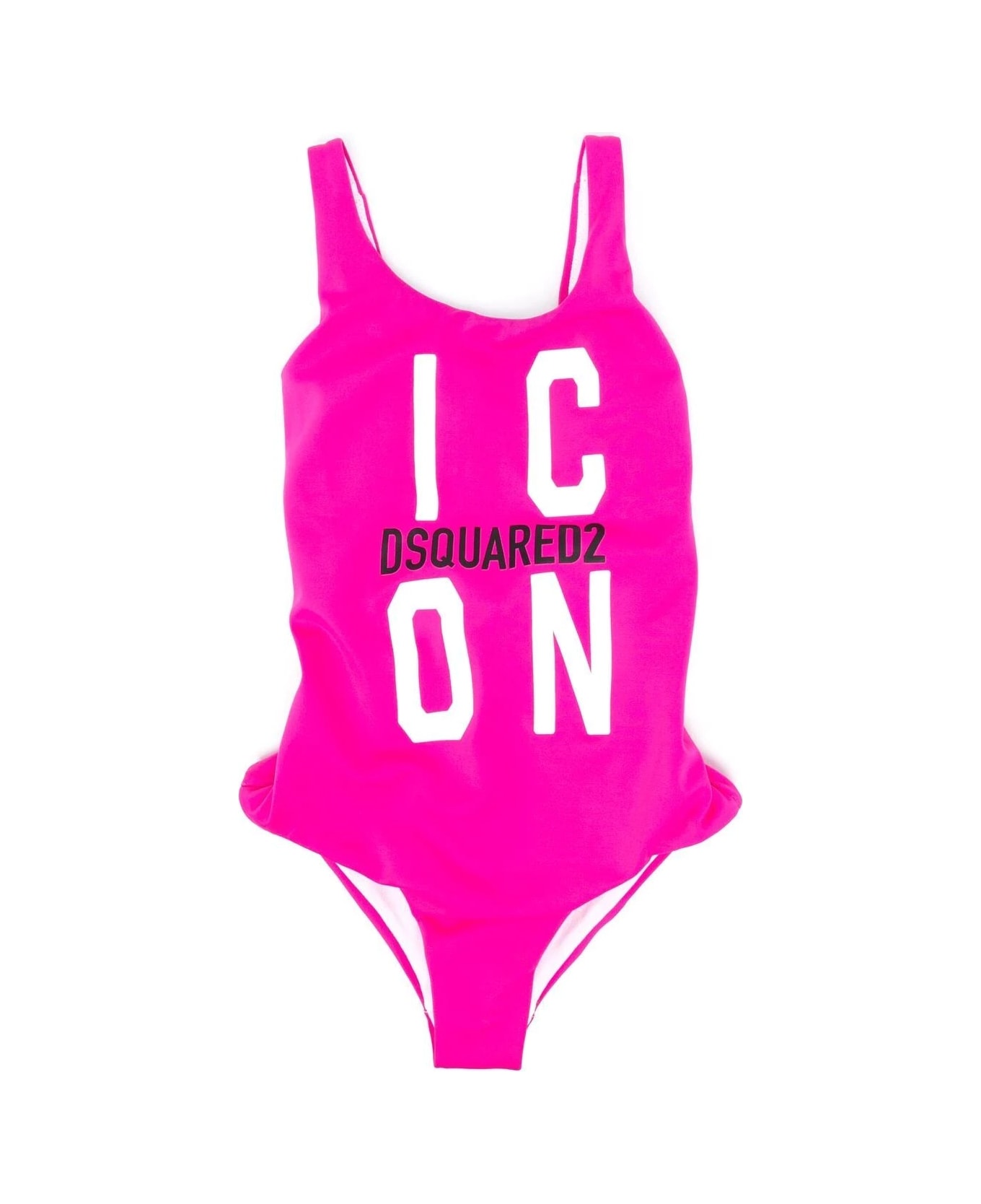 Dsquared2 One-piece Swimsuit With Print - Fucsia