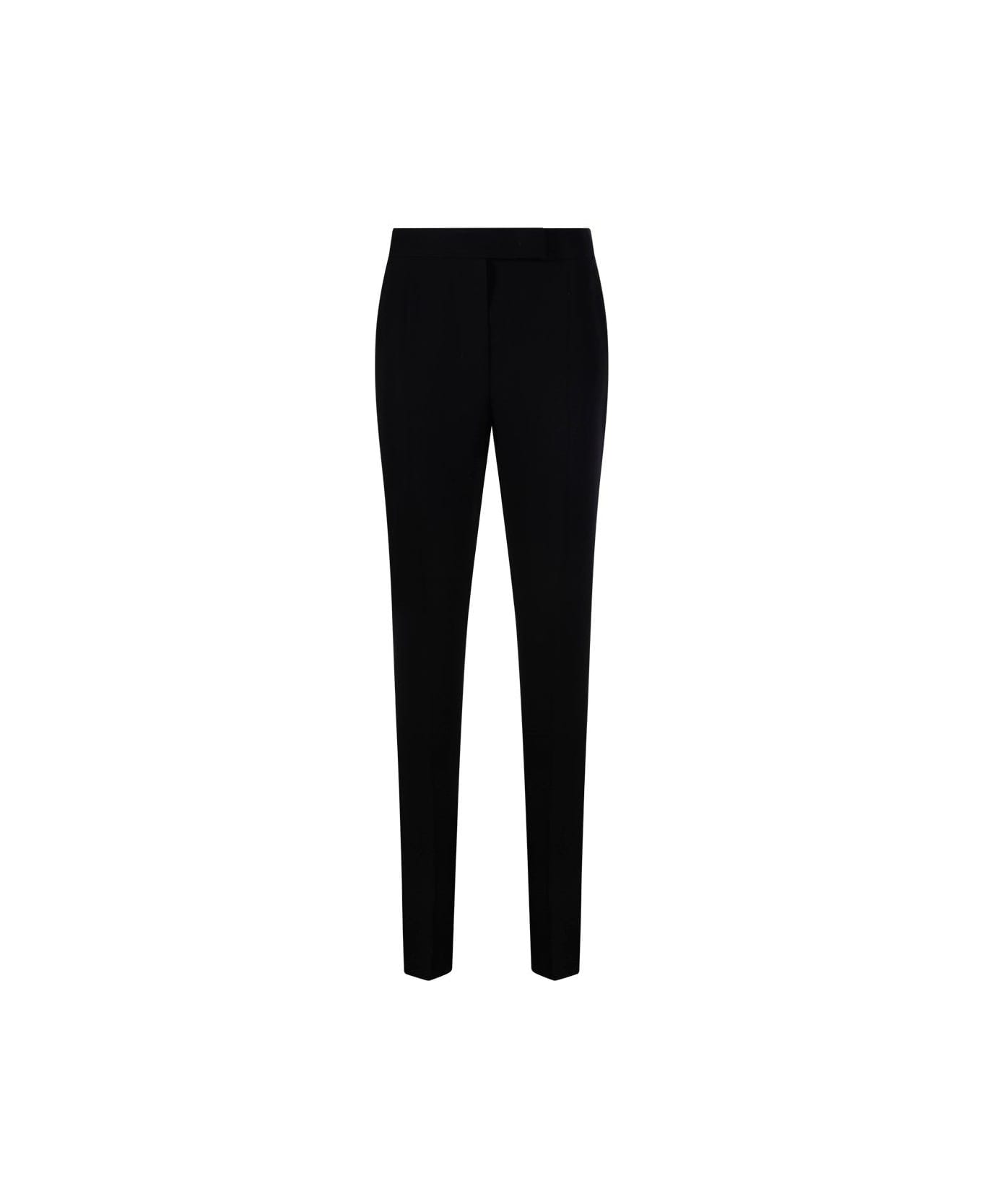 Max Mara Pianoforte Pleat Detailed Tapered Trousers - Black